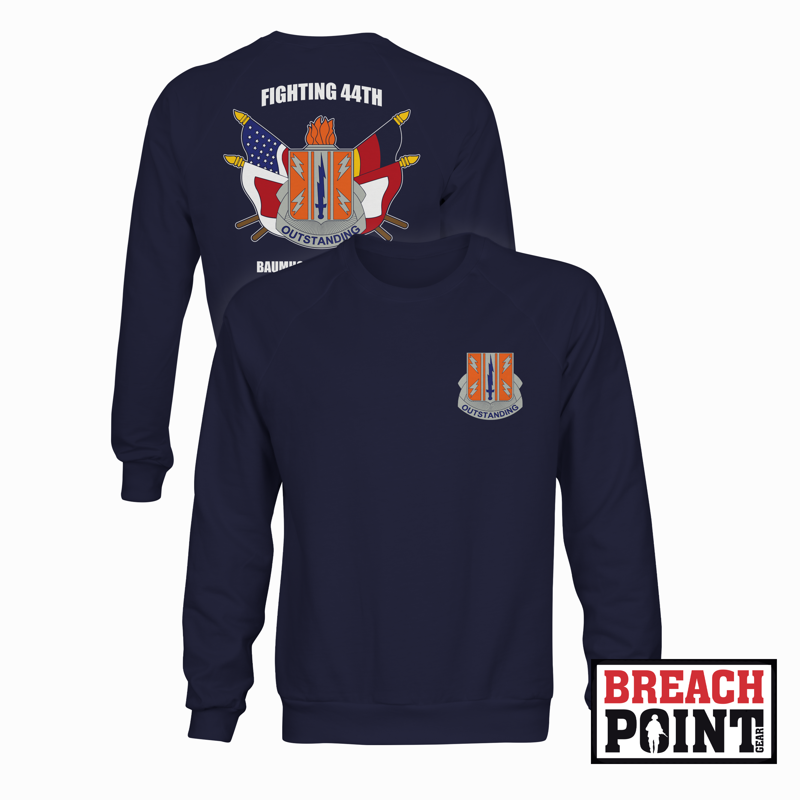 "FIGHTING 44TH" 44th Expeditionary Signal Battalion-Enhanced - Sweatshirt (A37-1)