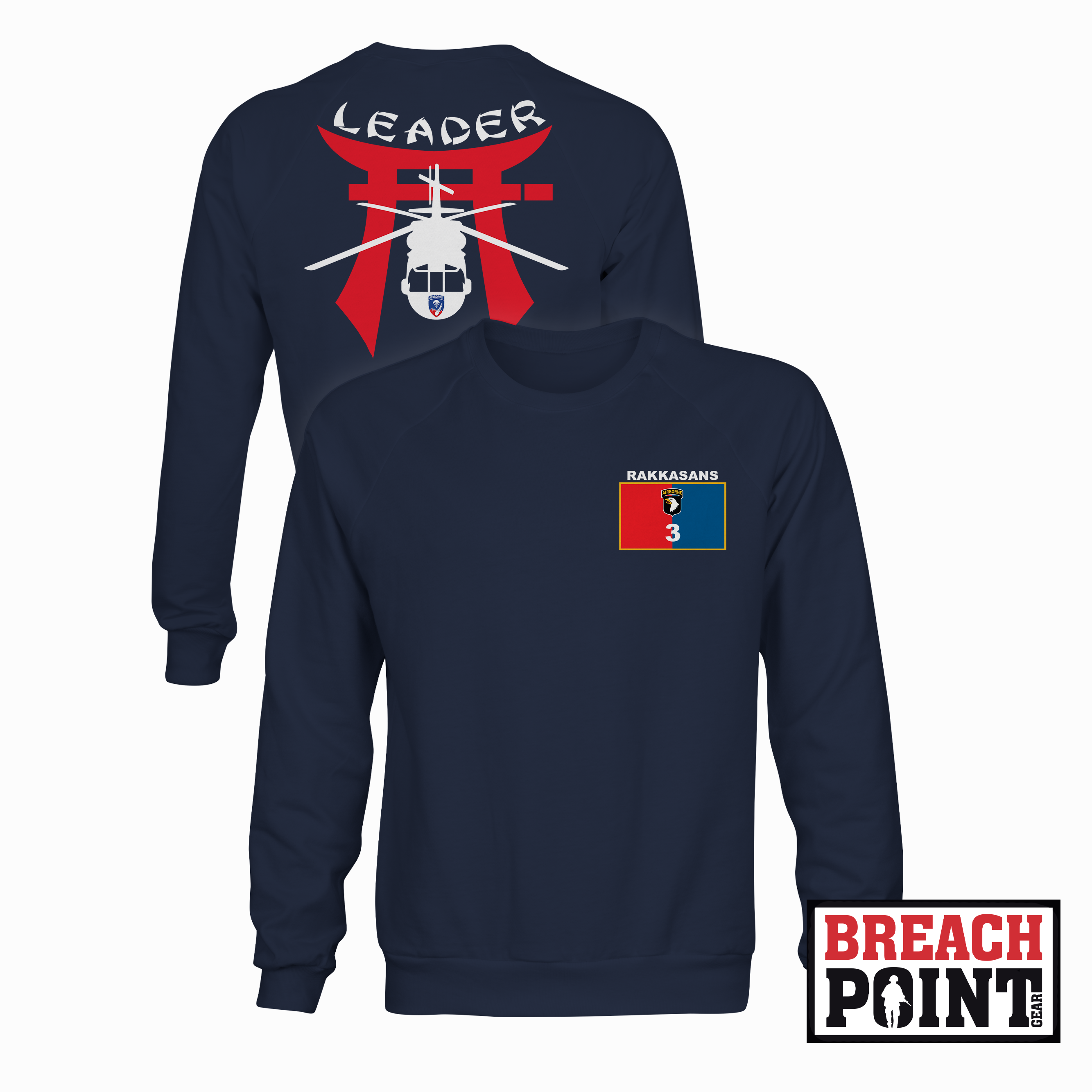 "LEADER" 1-187th Infantry Regiment - Sweatshirt (A36-1)