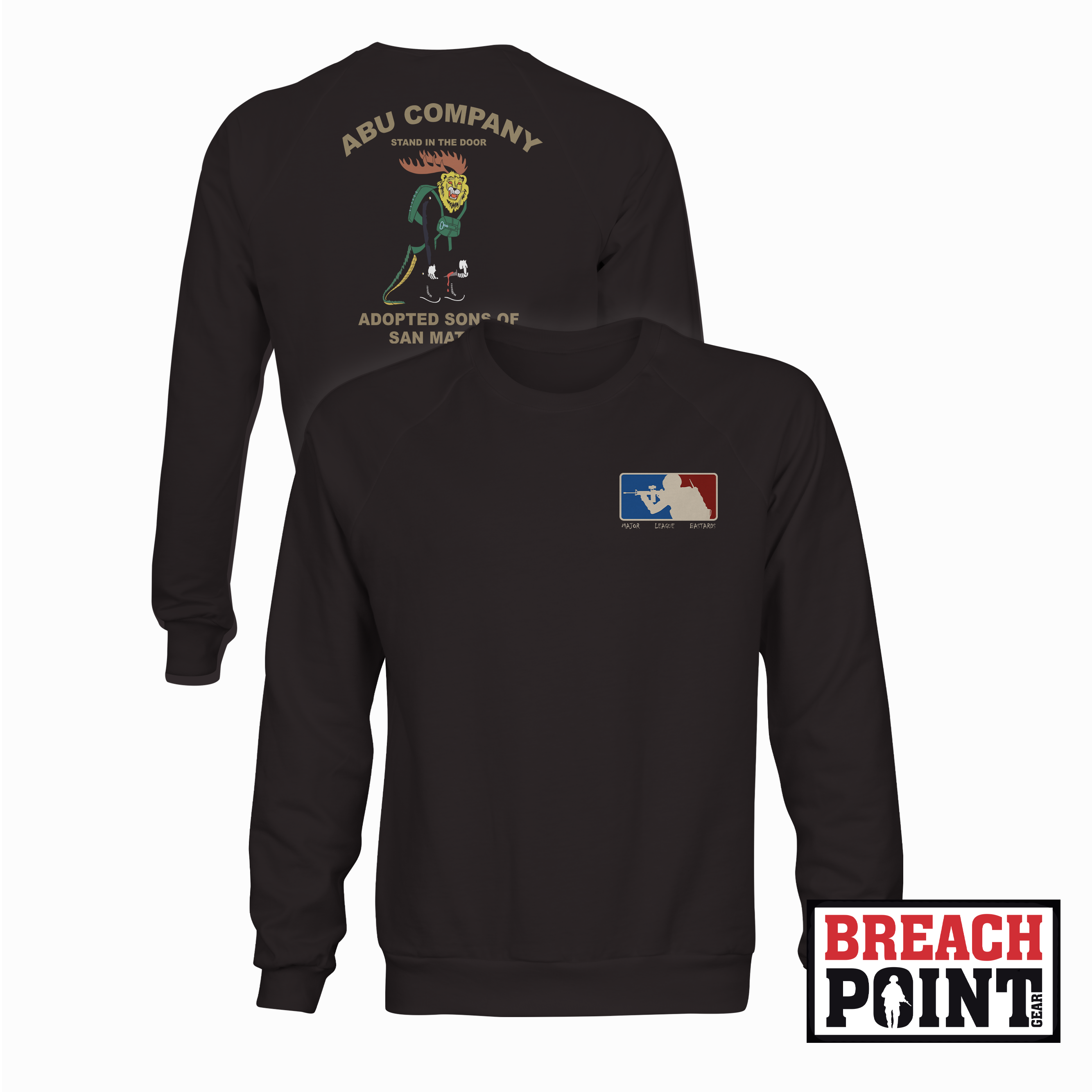 "MAJOR LEAGUE BASTARDS" 2/A/1-327th Infantry Regiment - Sweatshirt (B124-2)