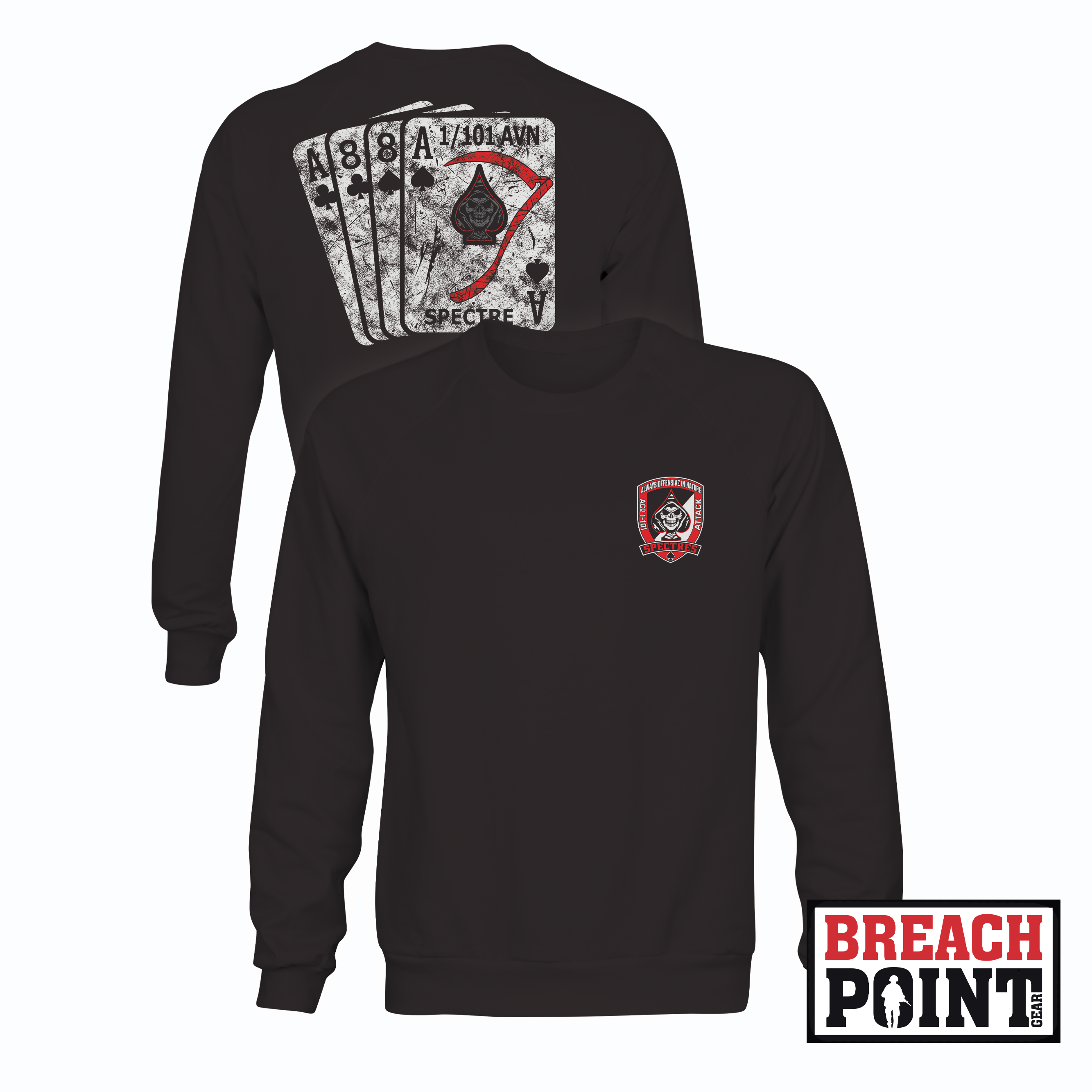 "SPECTRES" A/1-101st Combat Aviation Battalion - Sweatshirt (B137-2)
