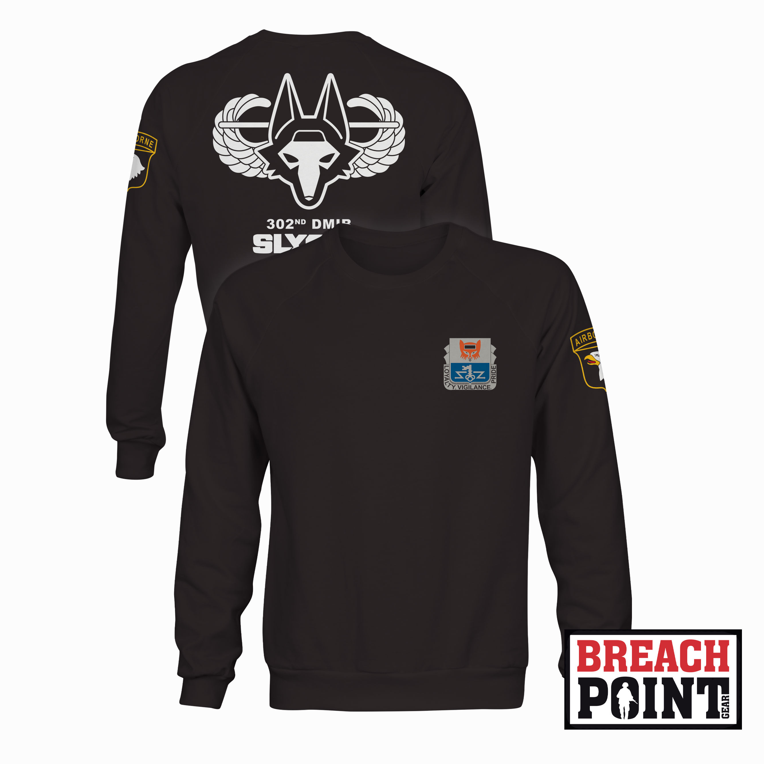 "SLY FOX" 302nd Intelligence and Electronic Warfare Battalion - Sweatshirt (B74-2)