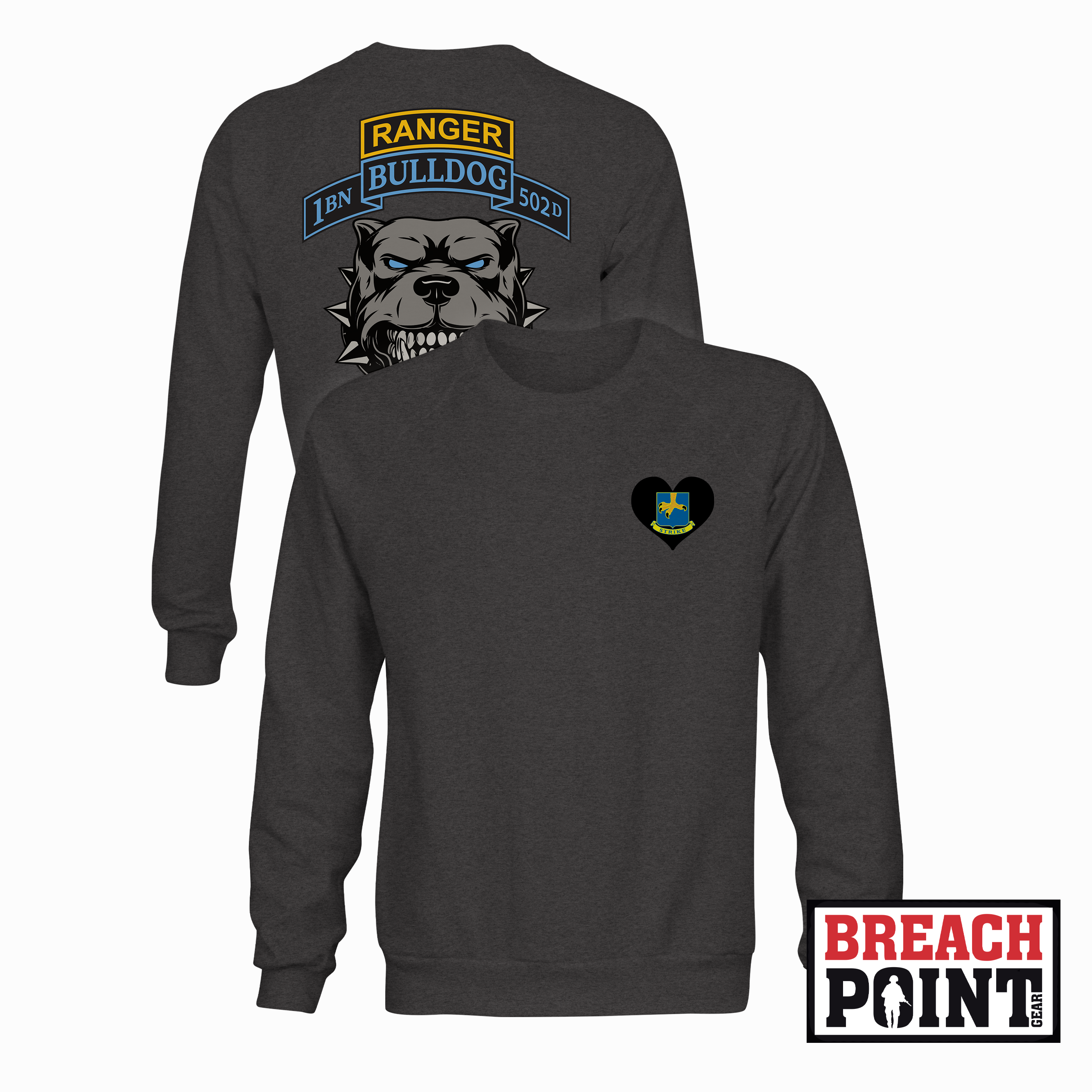 "BULLDOG" B/1-502nd Infantry Regiment - Sweatshirt (B133-2)