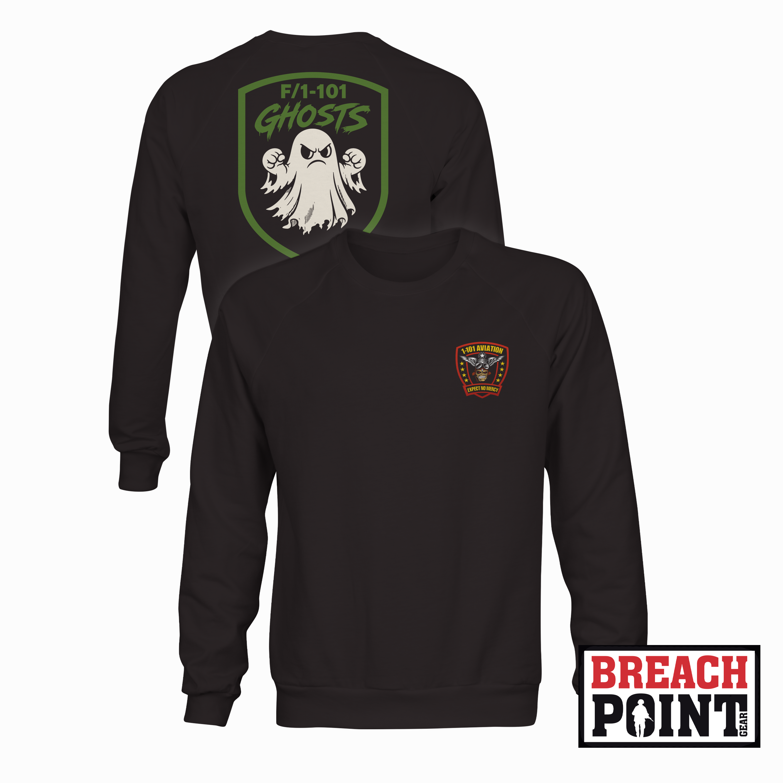 "GHOSTS" F/1-101st Combat Aviation Battalion - Sweatshirt (B138-3)