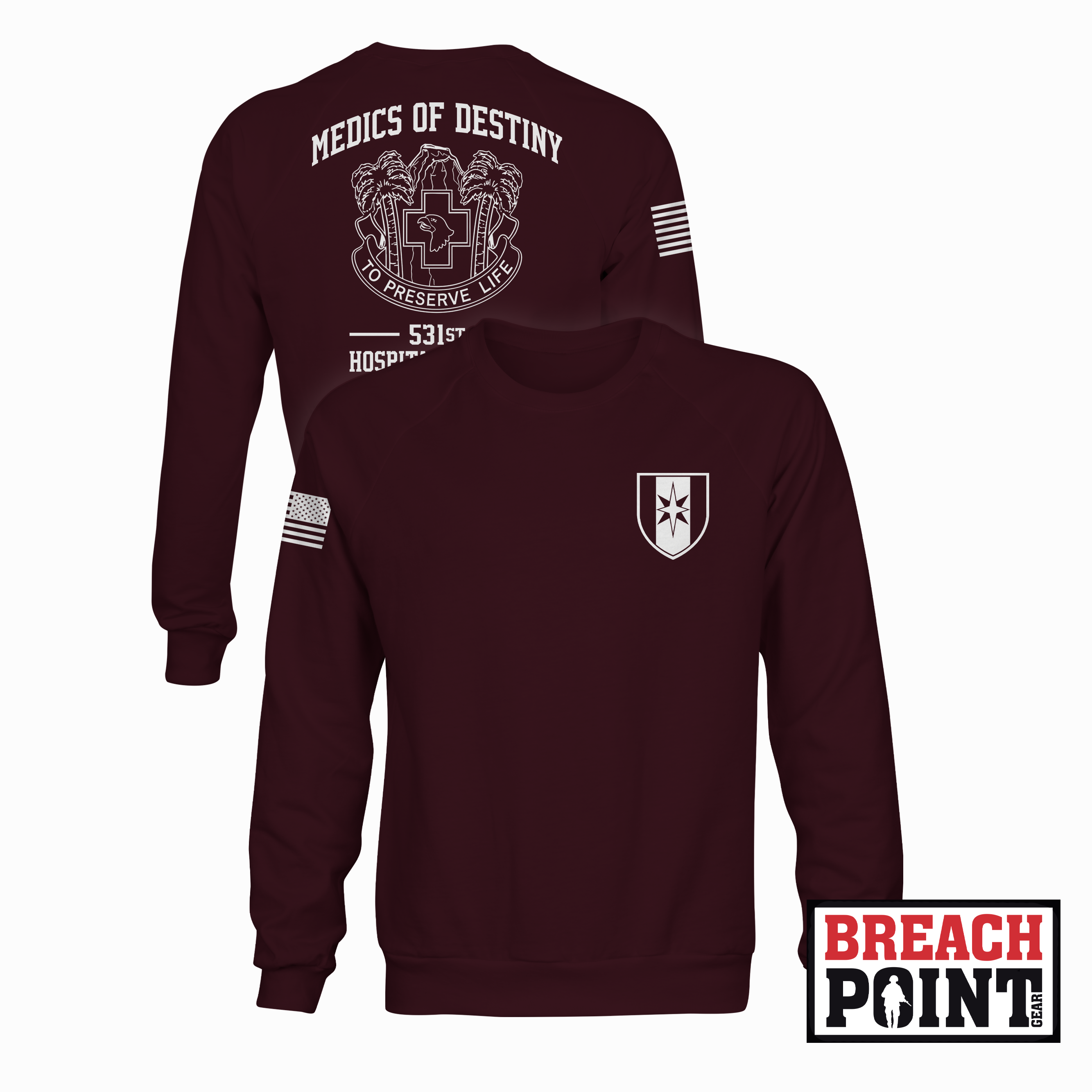 "MEDICS OF DESTINY" 531st Hospital Center - Sweatshirt (B97-2)