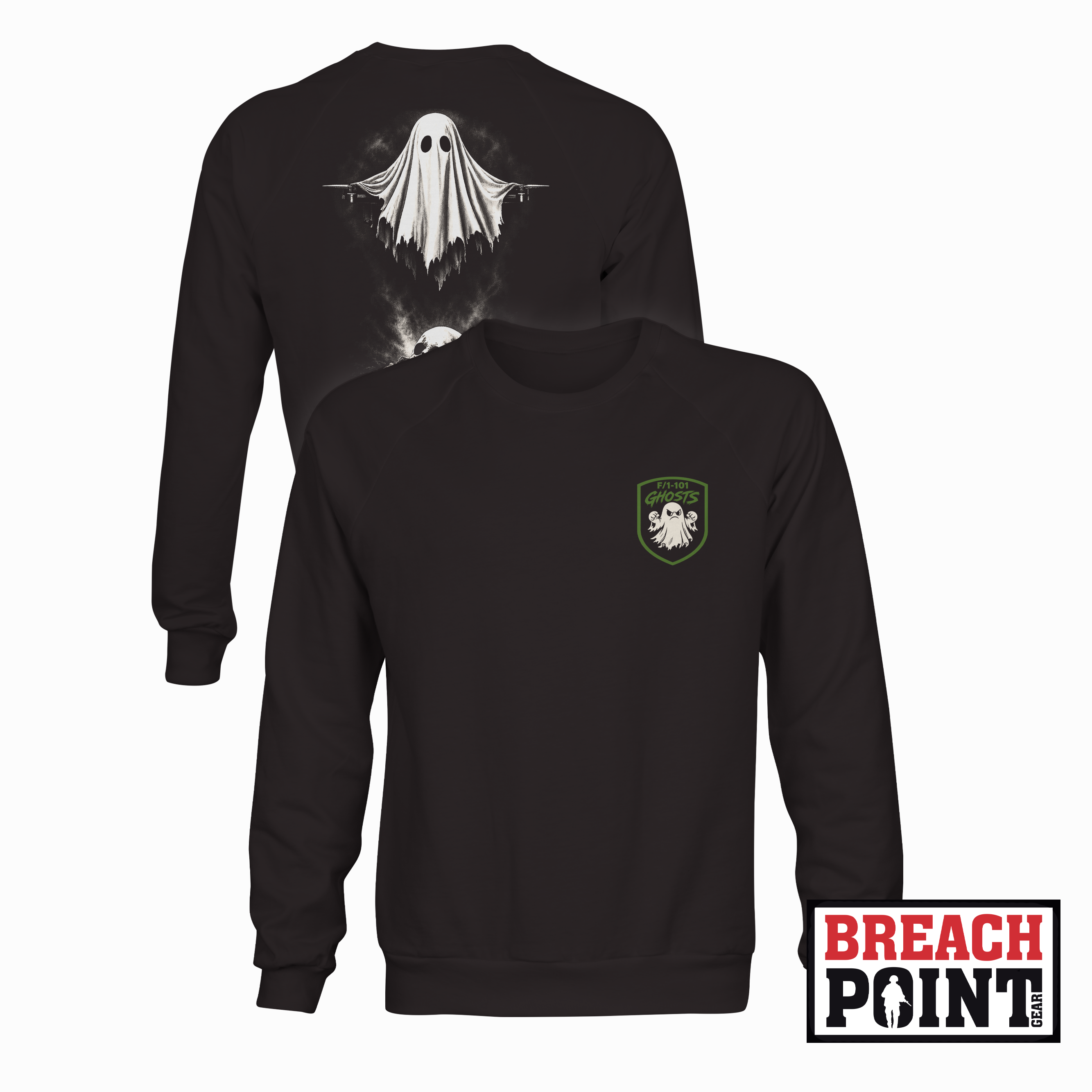 "GHOSTS" F/1-101st Combat Aviation Battalion - Sweatshirt (B138-2)