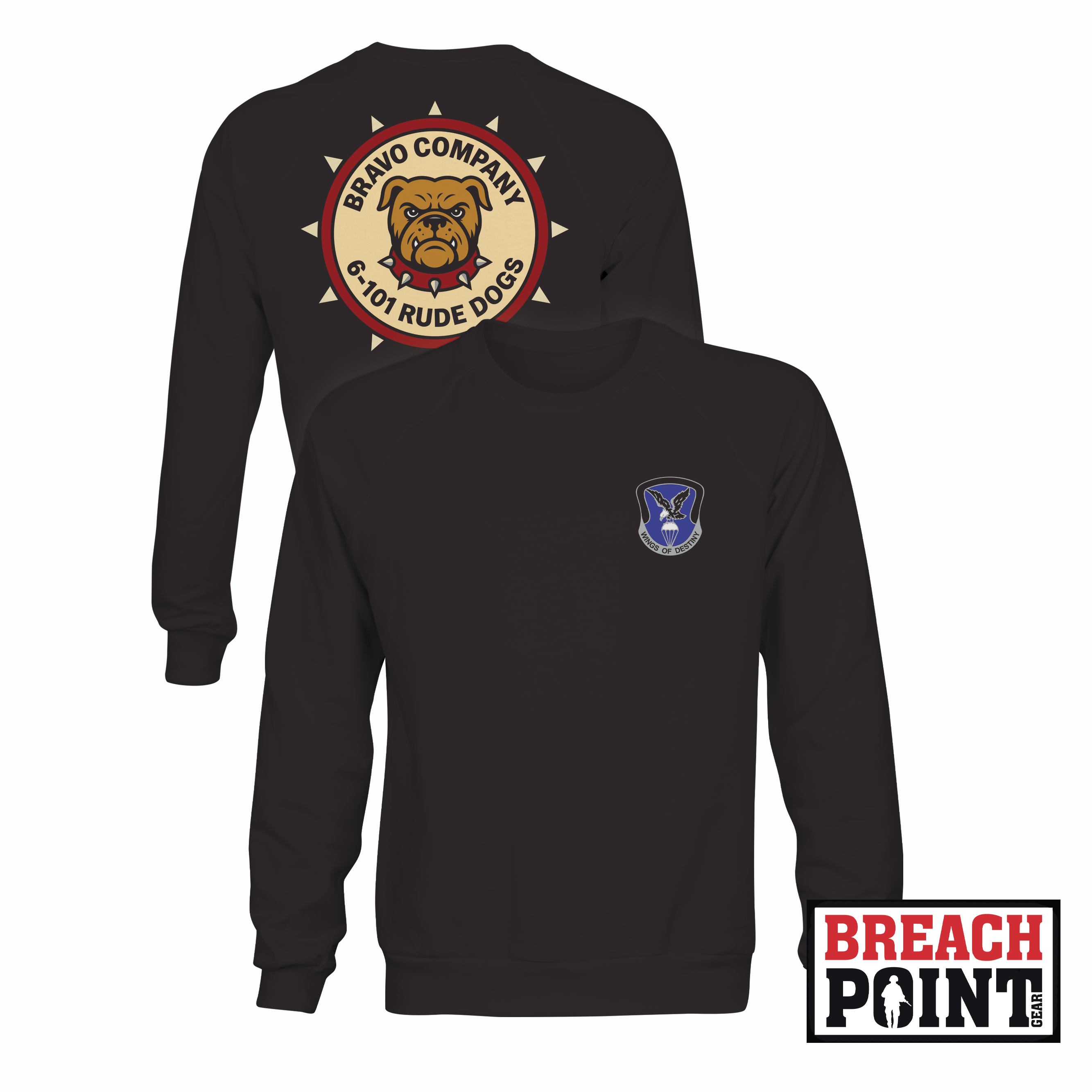 "RUDE DOGS" B/6-101st Combat Aviation Battalion - Sweatshirt (B136-3)