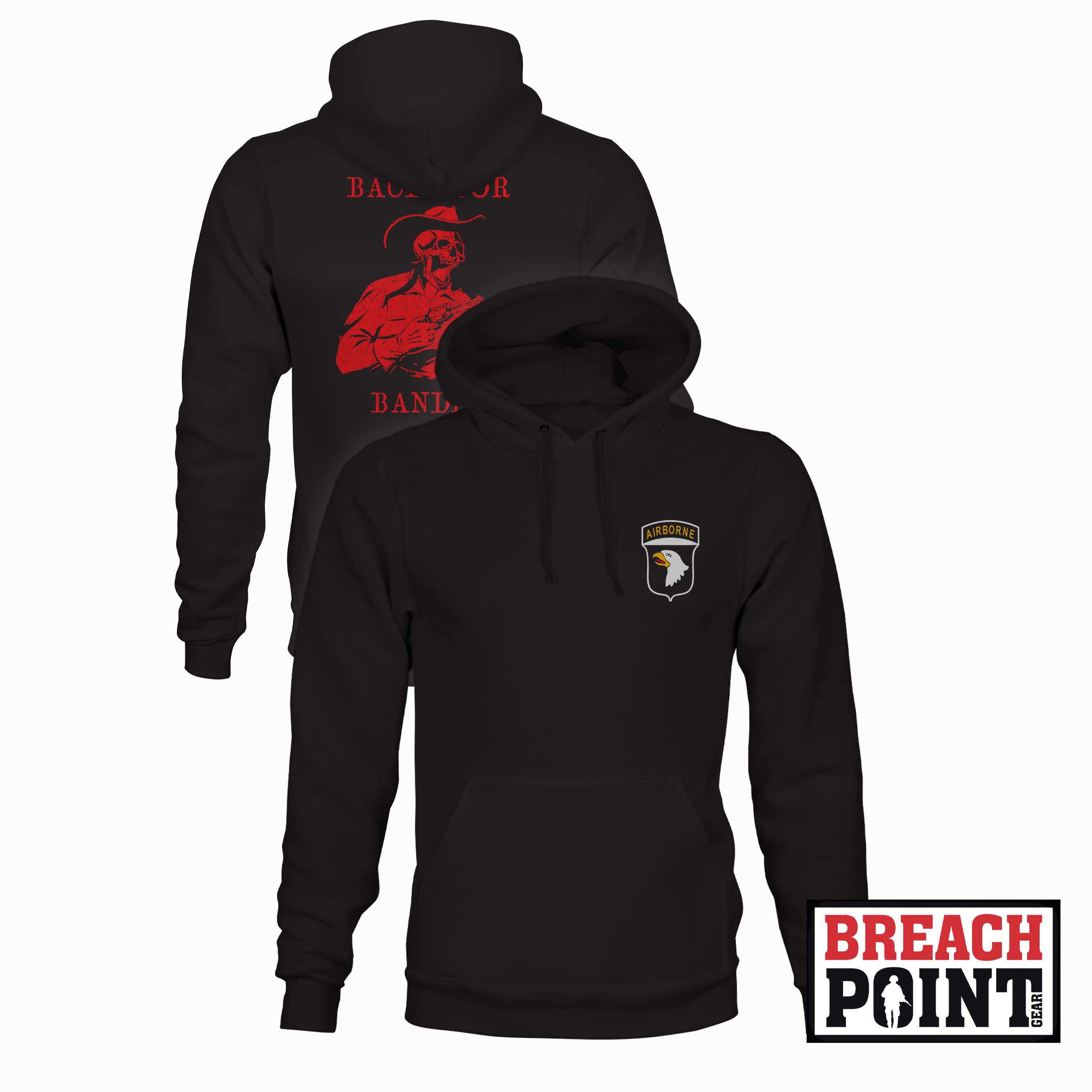 "BACKDOOR BANDITS" 1/C/1-502nd Infantry Regiment - Hoodie (B165-1)