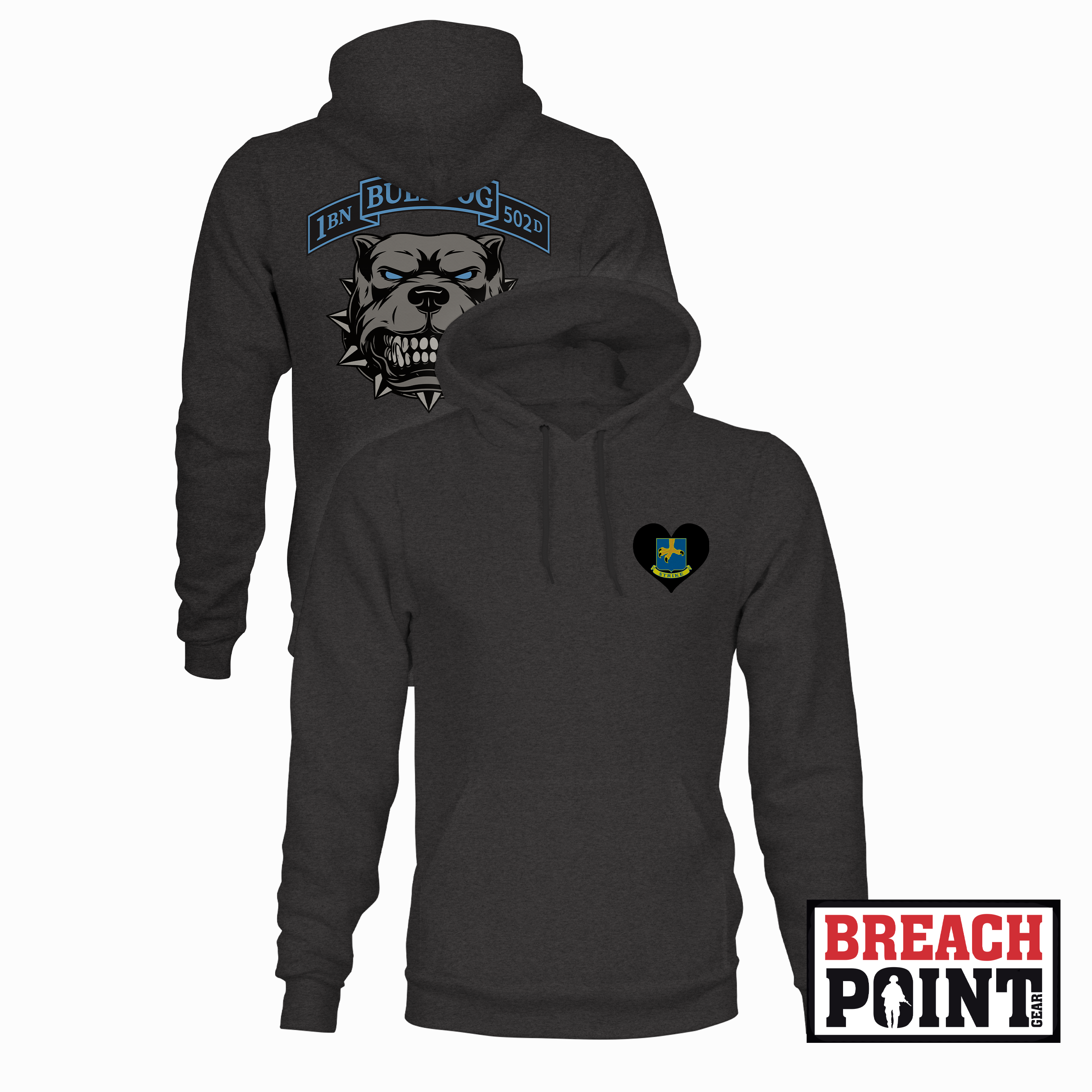 "BULLDOG" B/1-502nd Infantry Regiment - Hoodie (B133-1)