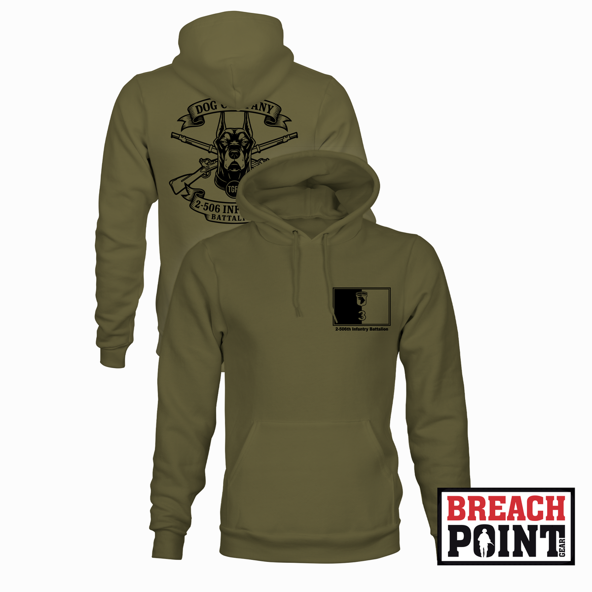 "DOG" B/2-506th Infantry Regiment - Hoodie (B167-2)
