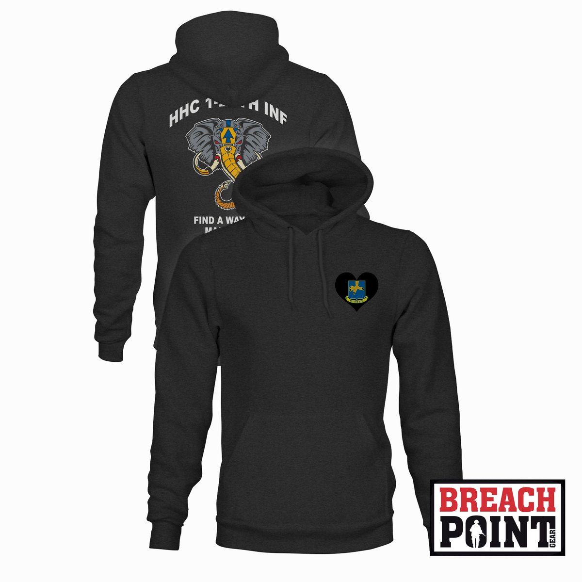 "HANNIBAL" HHC/1-26th Infantry Regiment - Hoodie (B169-1)
