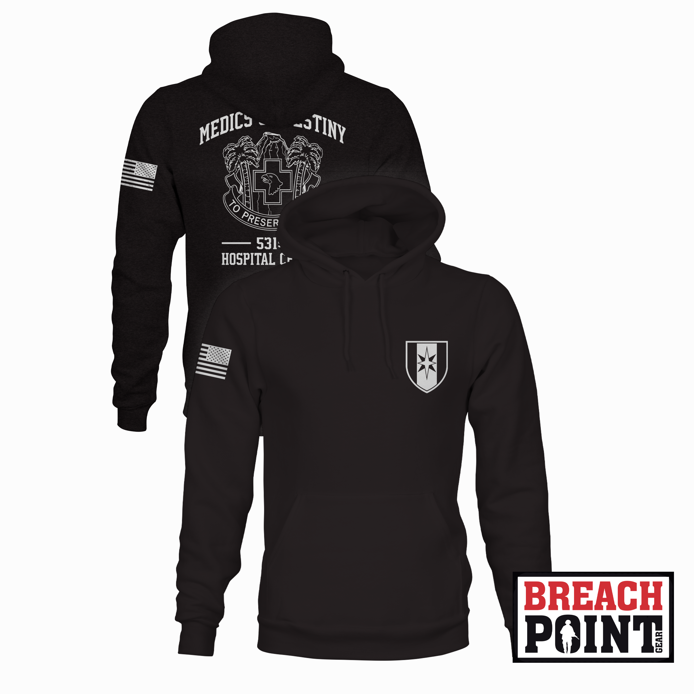"MEDICS OF DESTINY" 531st Hospital Center - Hoodie (B97-2)