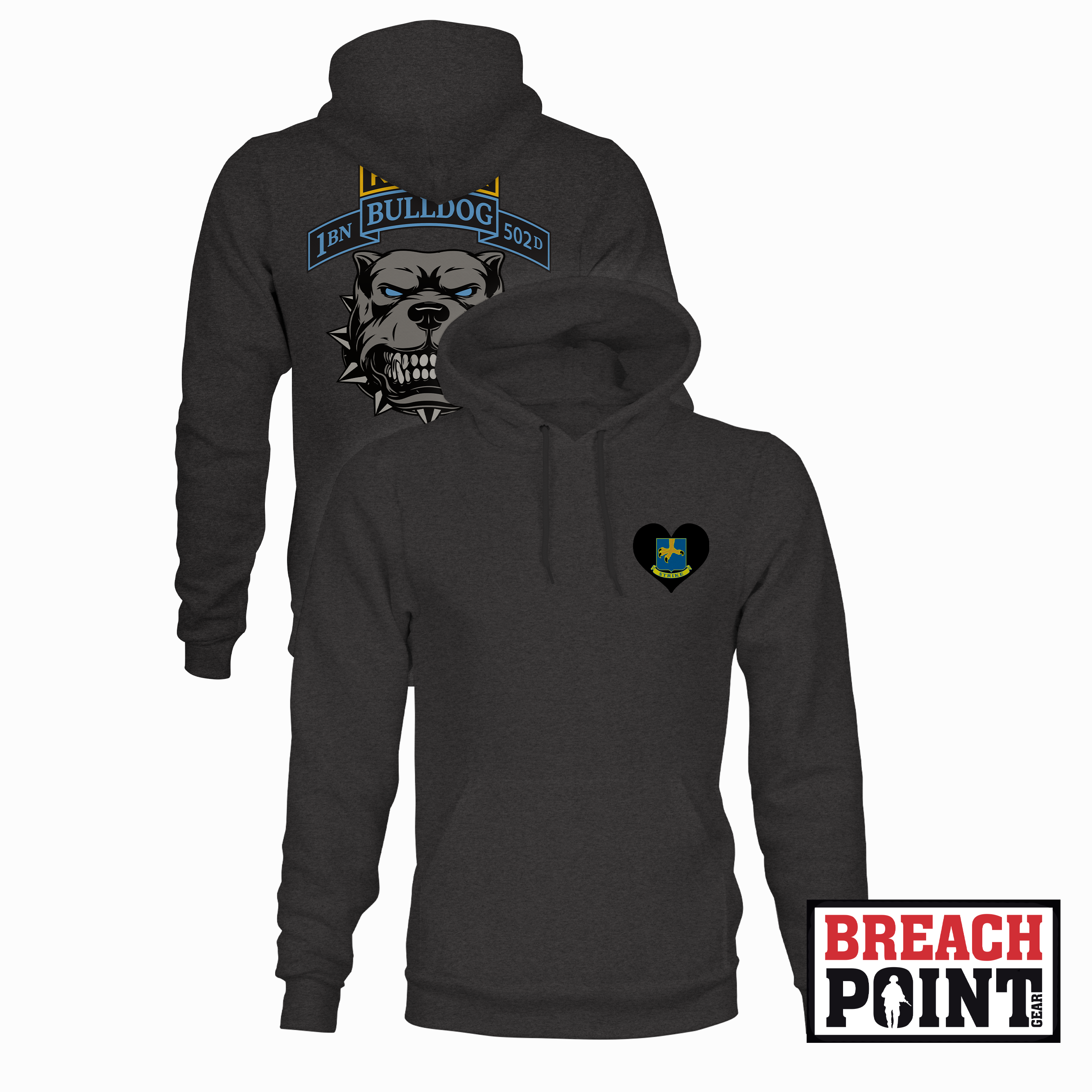 "BULLDOG" B/1-502nd Infantry Regiment - Hoodie (B133-2)