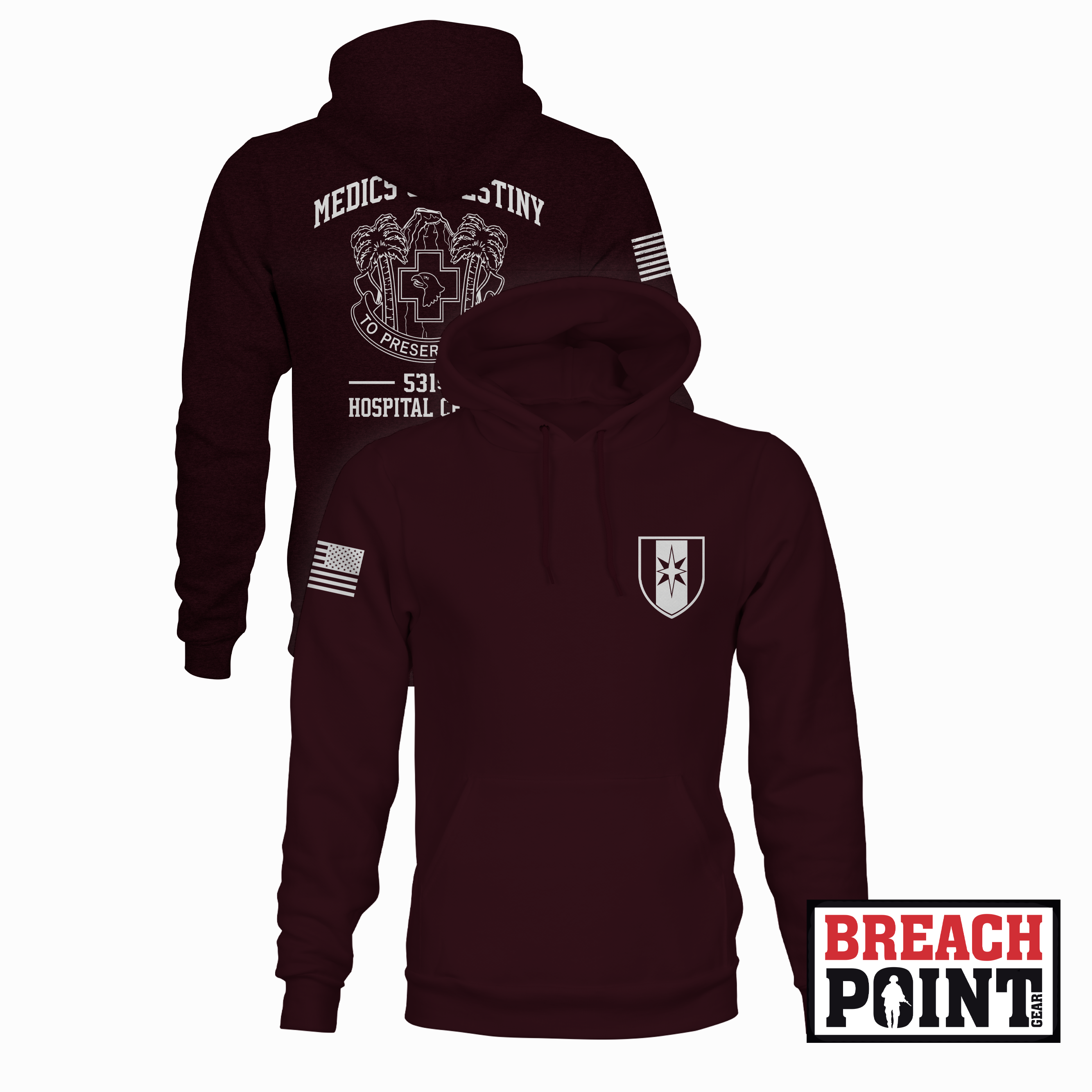 "MEDICS OF DESTINY" 531st Hospital Center - Hoodie (B97-2)