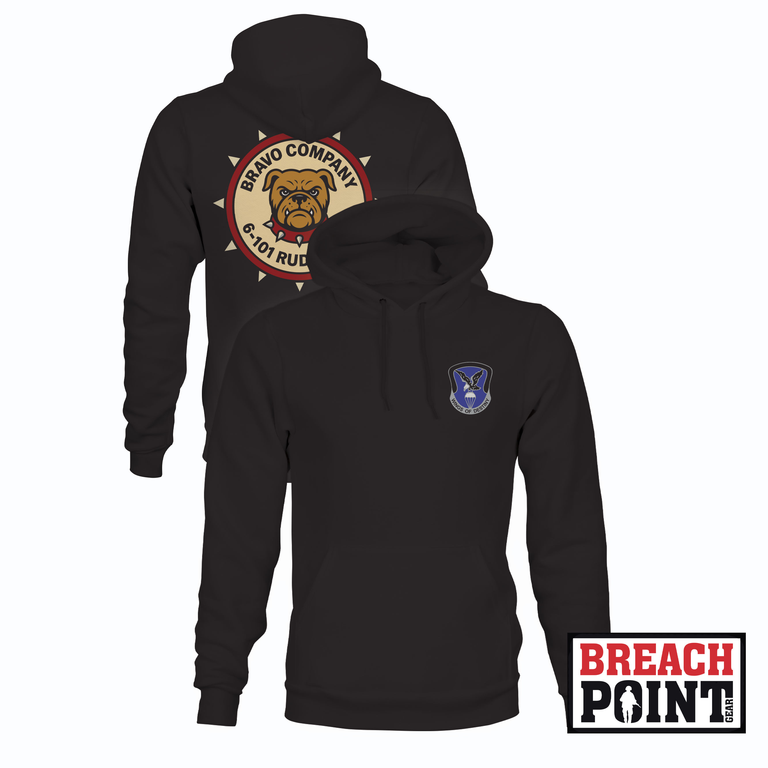 "RUDE DOGS" B/6-101st Combat Aviation Battalion - Hoodie (B136-3)