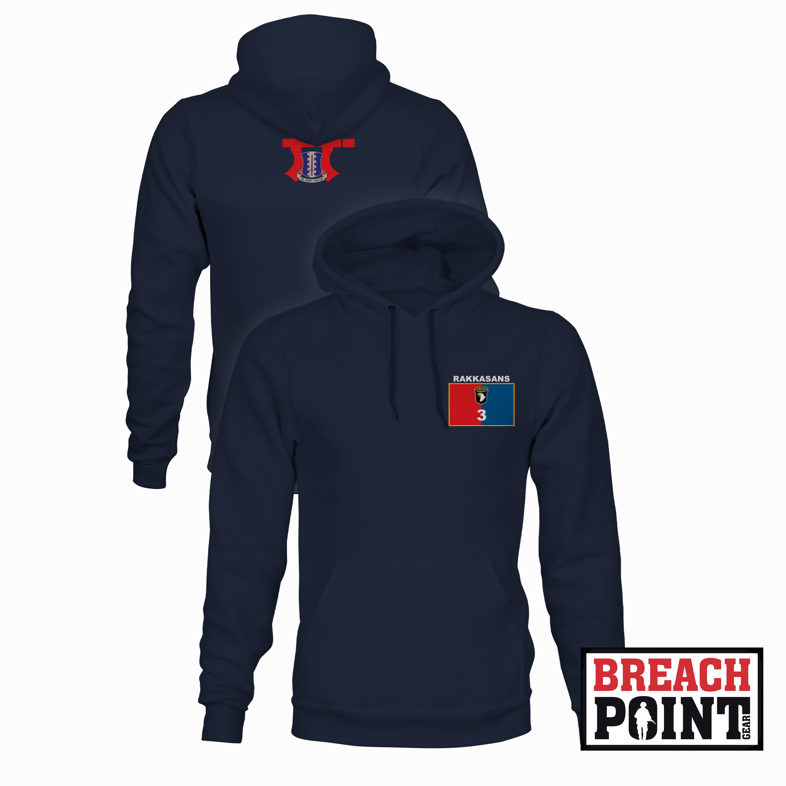 "LEADER" 1-187th Infantry Regiment - Hoodie (A36-4)