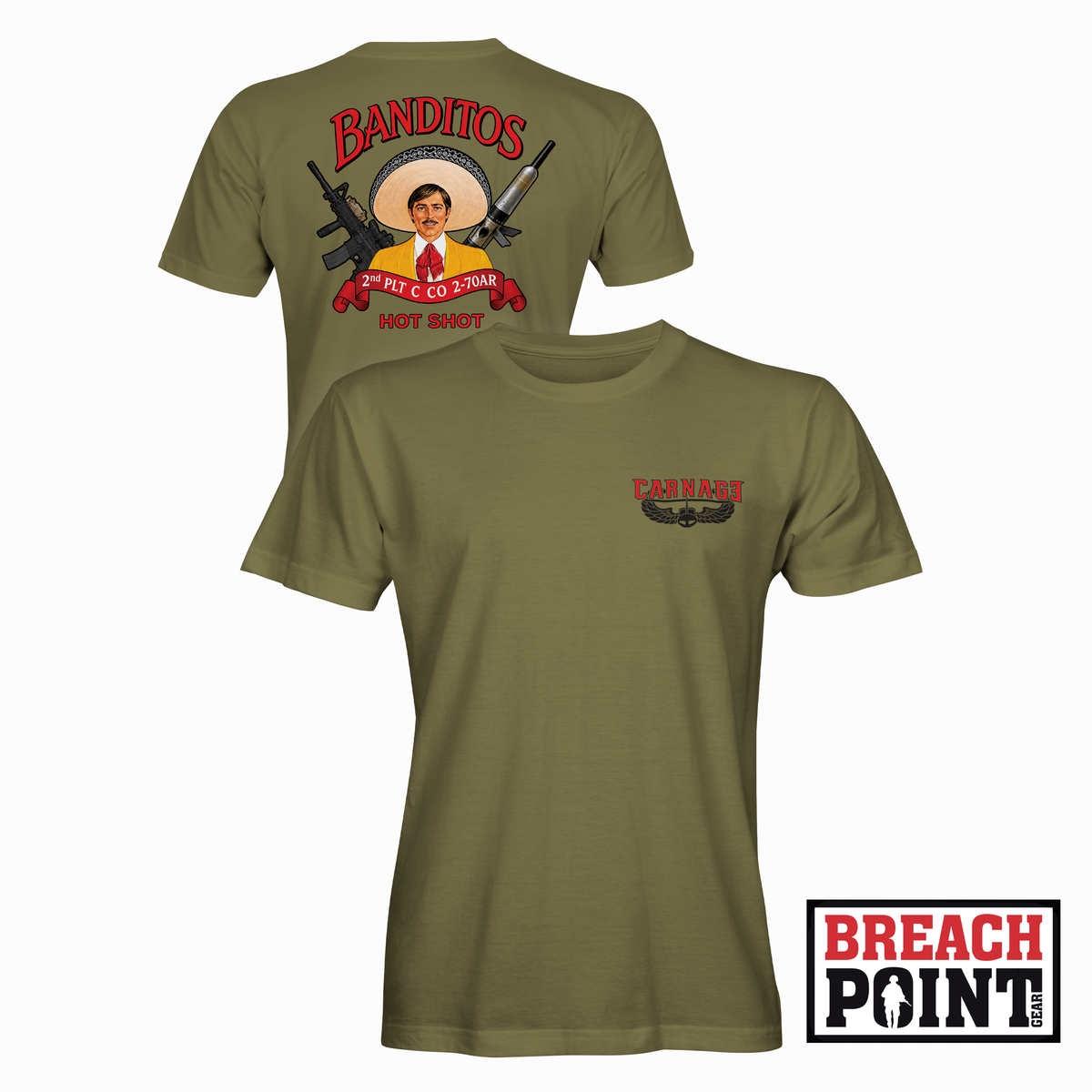 "BANDITOS" 2/C/2-70th Armored Regiment - Military Tee (B171-6)