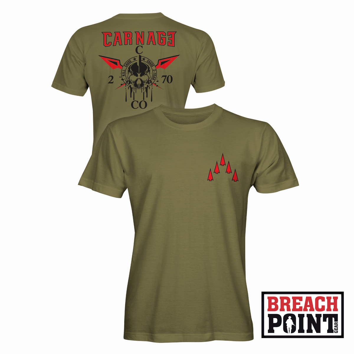 "CARNAGE" C/2-70th Armored Regiment - Military Tee (B170-2)
