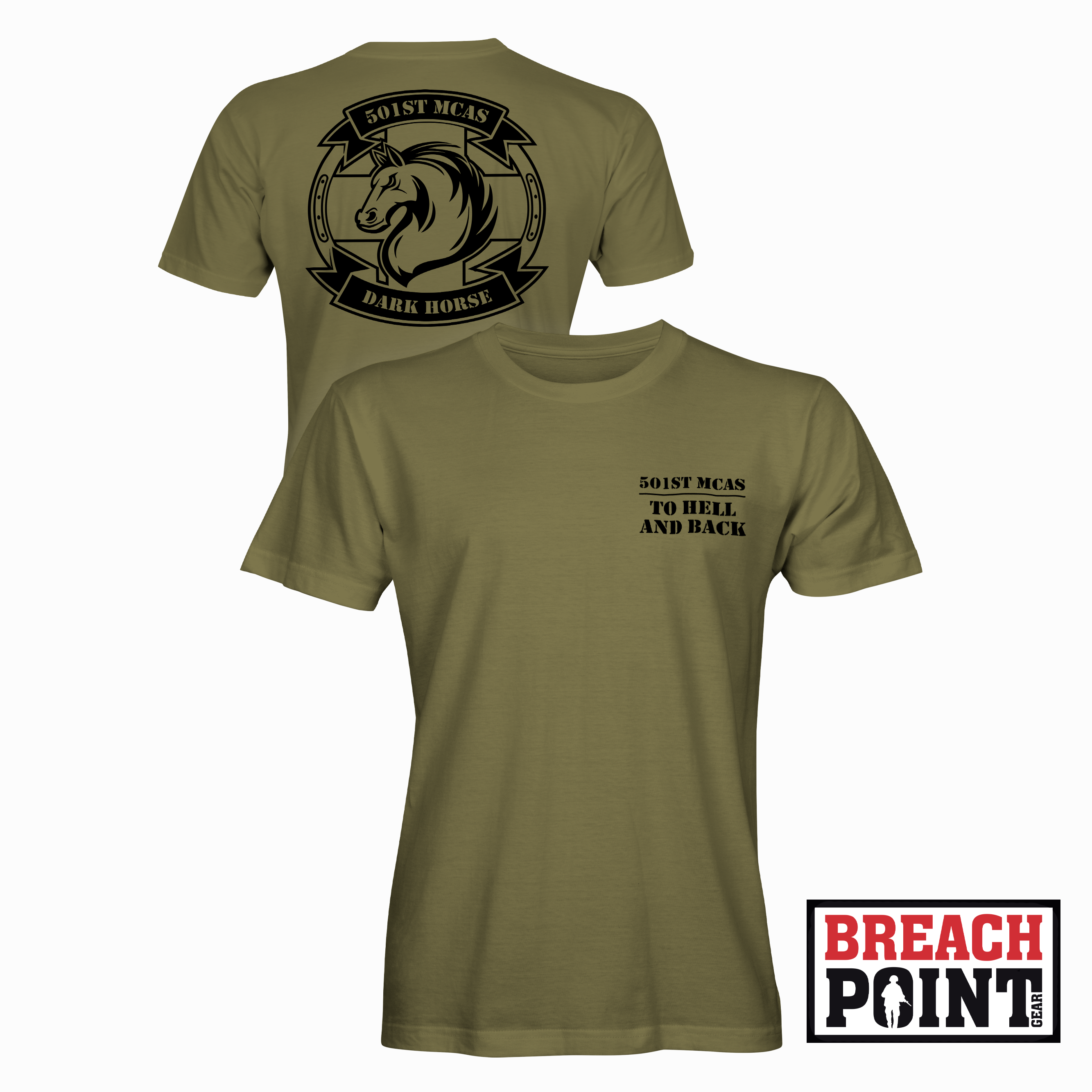 "DARK HORSE" 501st Medical Company Area Support - Military Tee (B157)