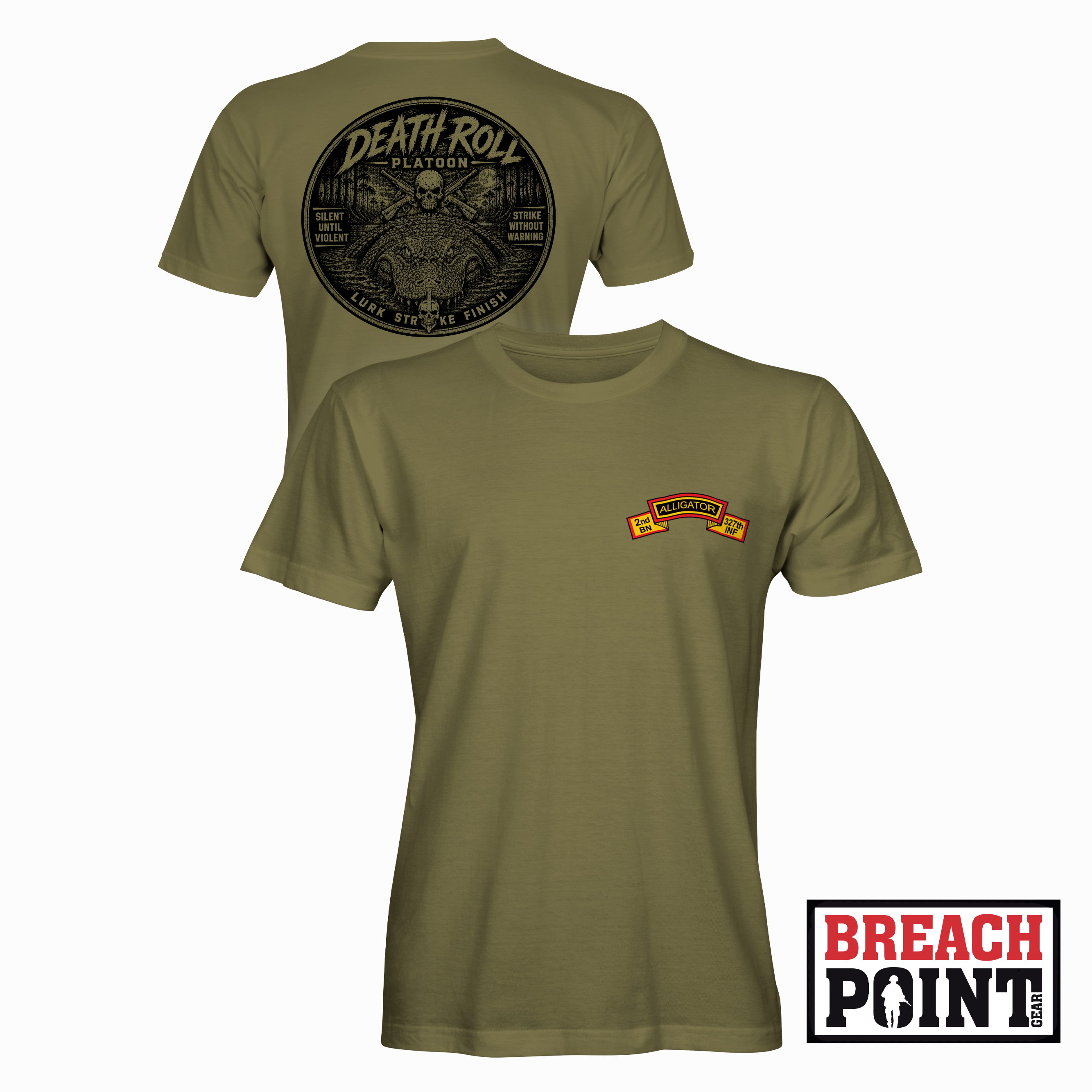 "DEATH ROLL" 1/A/2-327th Infantry Regiment - Military Tee (B147-1)