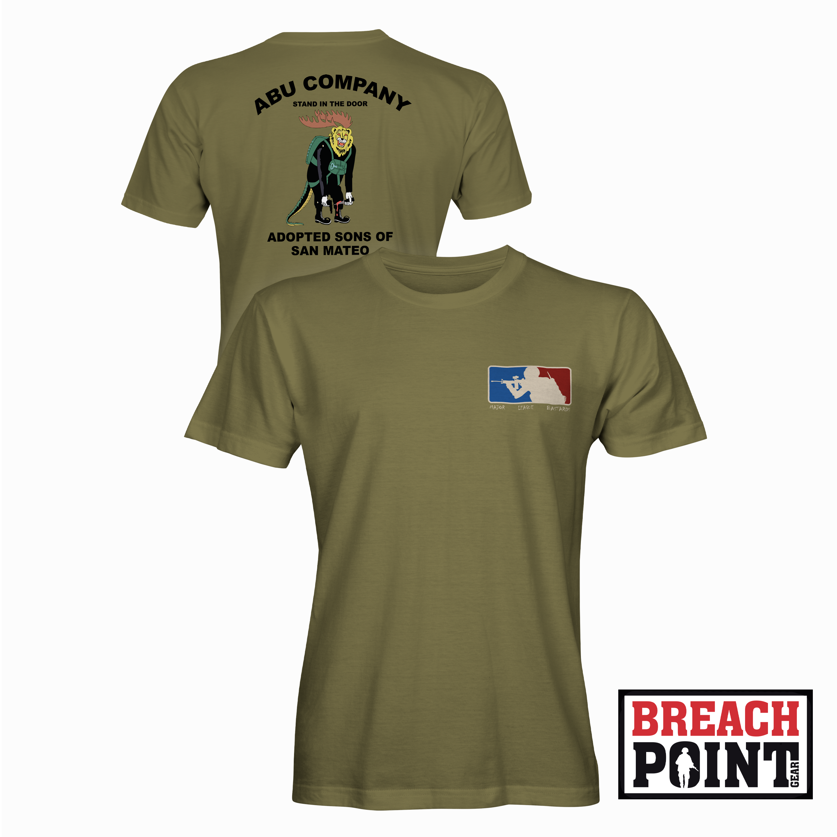 "MAJOR LEAGUE BASTARDS" 2/A/1-327th Infantry Regiment - Military Tee (B124-4)