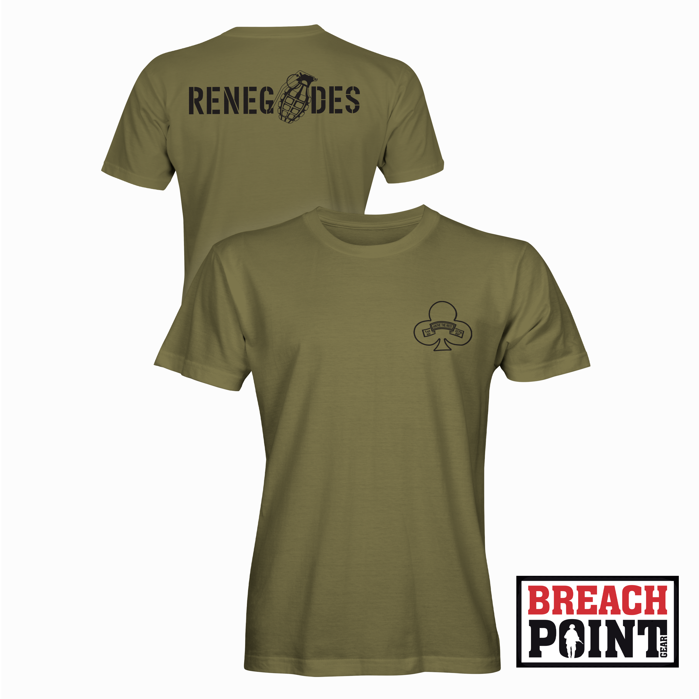 "RENEGADES" 1/A/1-327th Infantry Regiment - Military Tee (B123-1)