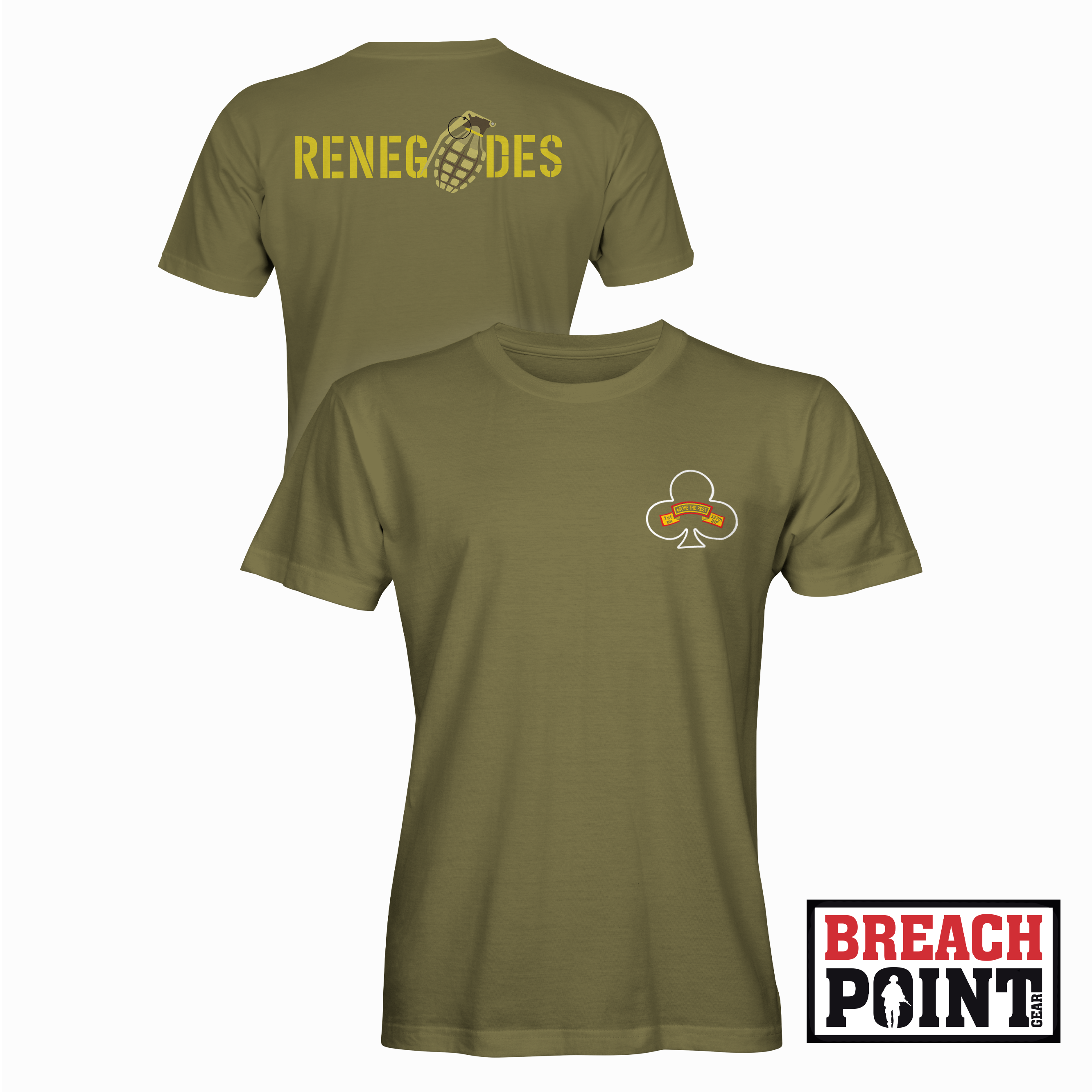 "RENEGADES" 1/A/1-327th Infantry Regiment - Military Tee (B123-3)