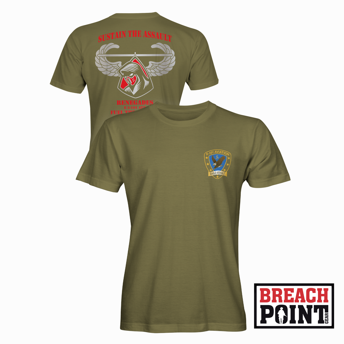 "RENEGADES" E/5-101st Combat Aviation Brigade - Military Tee (B05-6)