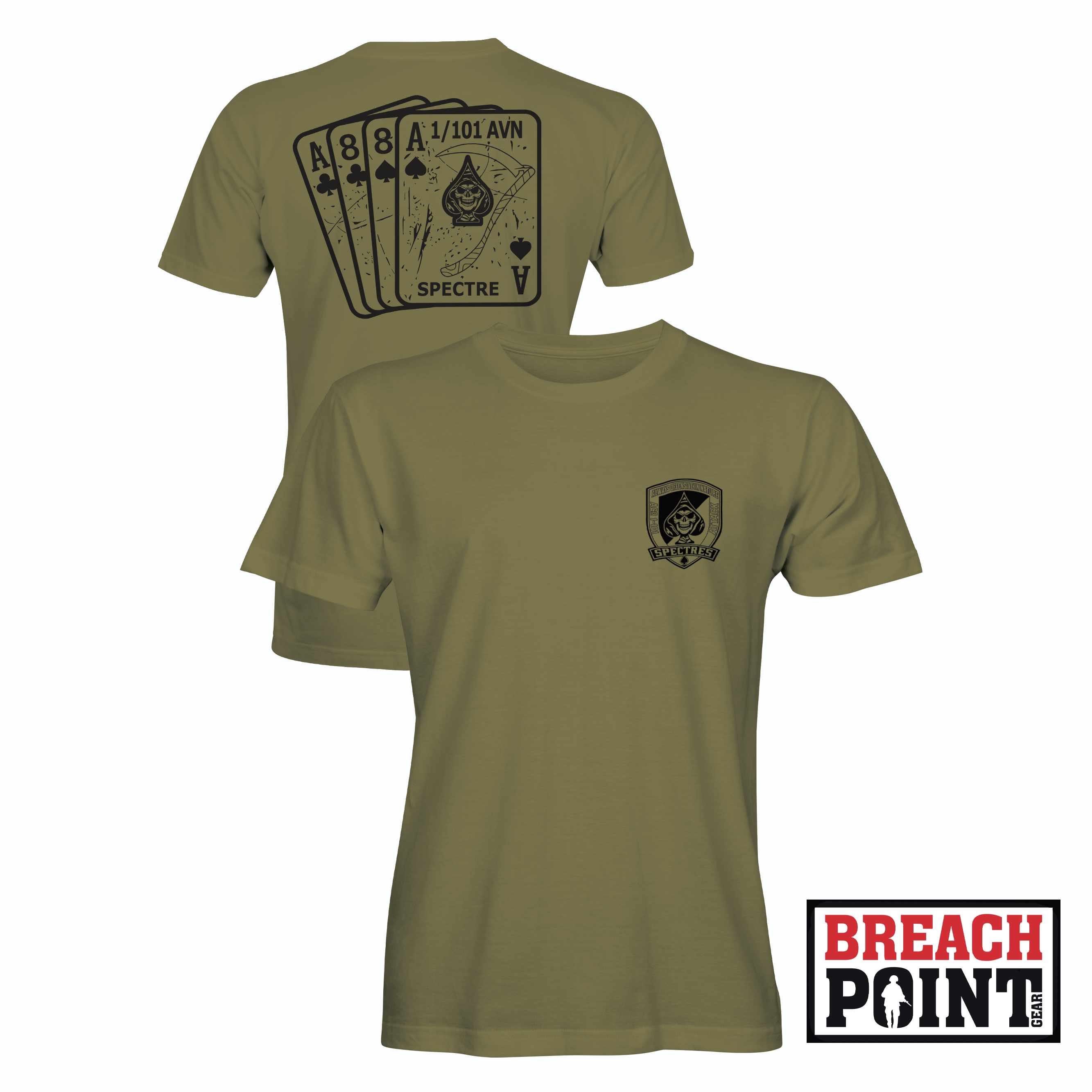 "SPECTRES" A/1-101st Combat Aviation Battalion - Military Tee (B137-1)