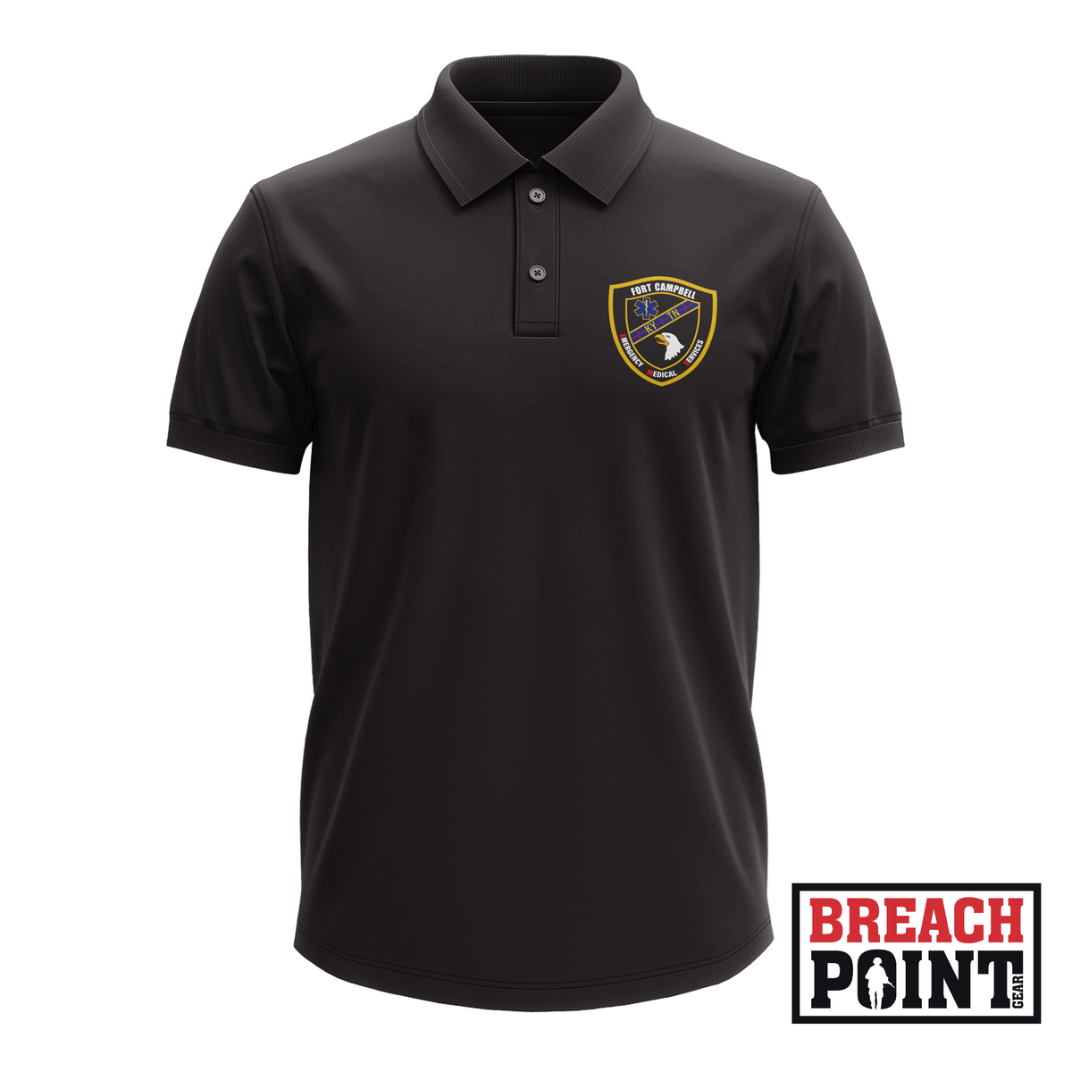 "FORT CAMPBELL EMS" EMS/Blanchfield Army Community Hospital - Polo (B168-3)