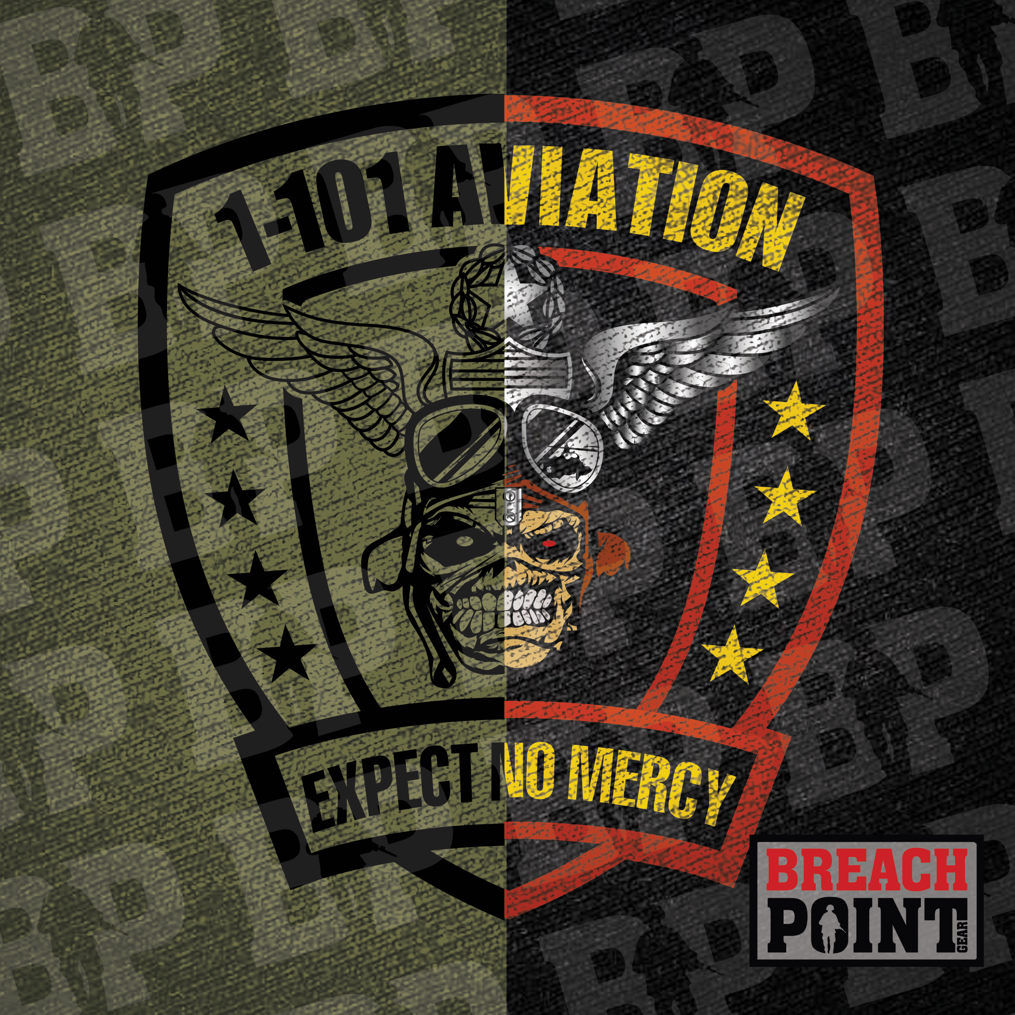 "BEARCATS" B/1-101st Combat Aviation Brigade - T-Shirt (B128-14)