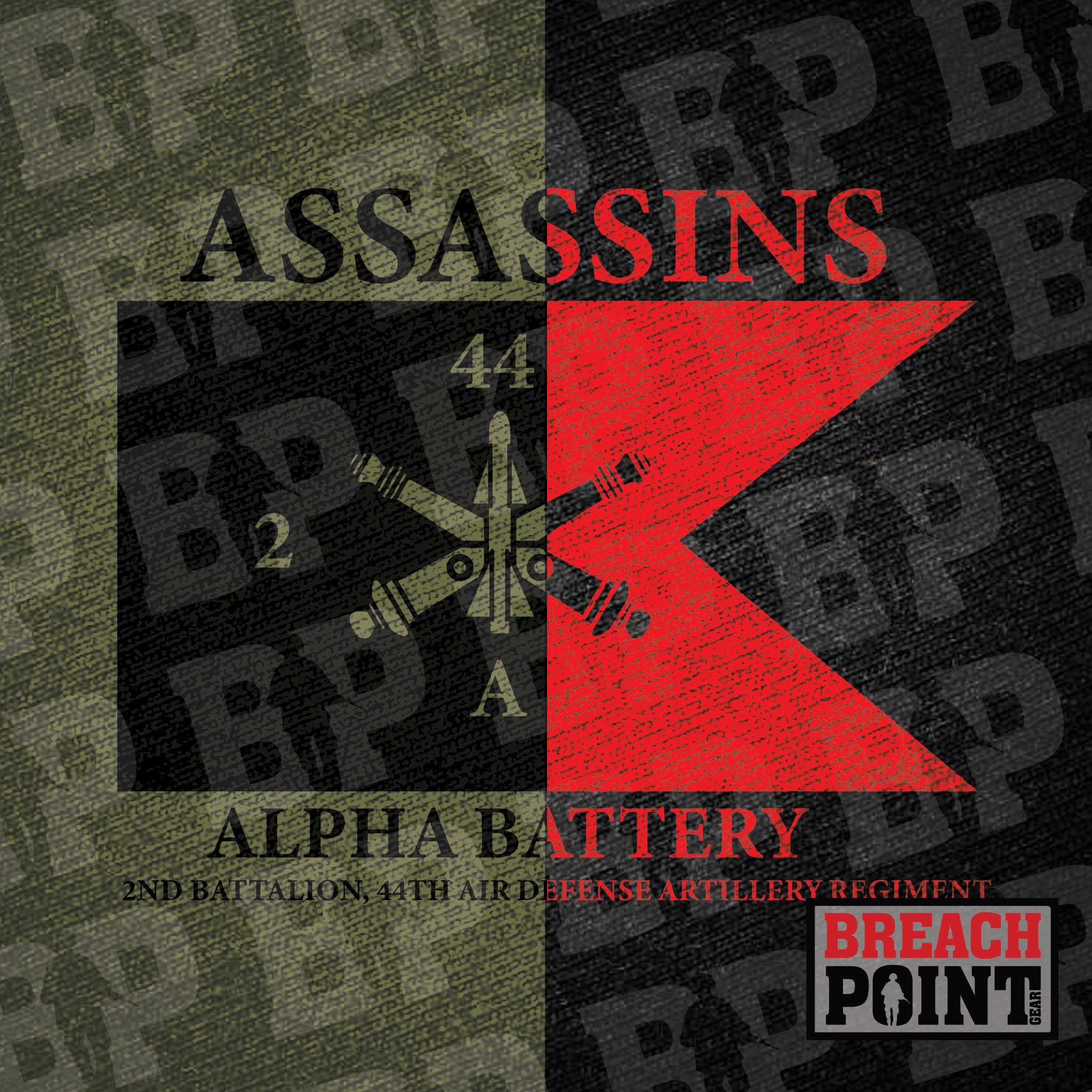 "ASSASSINS" A/2-44th Air Defense Artillery Regiment - Sweatshirt (B01-2)