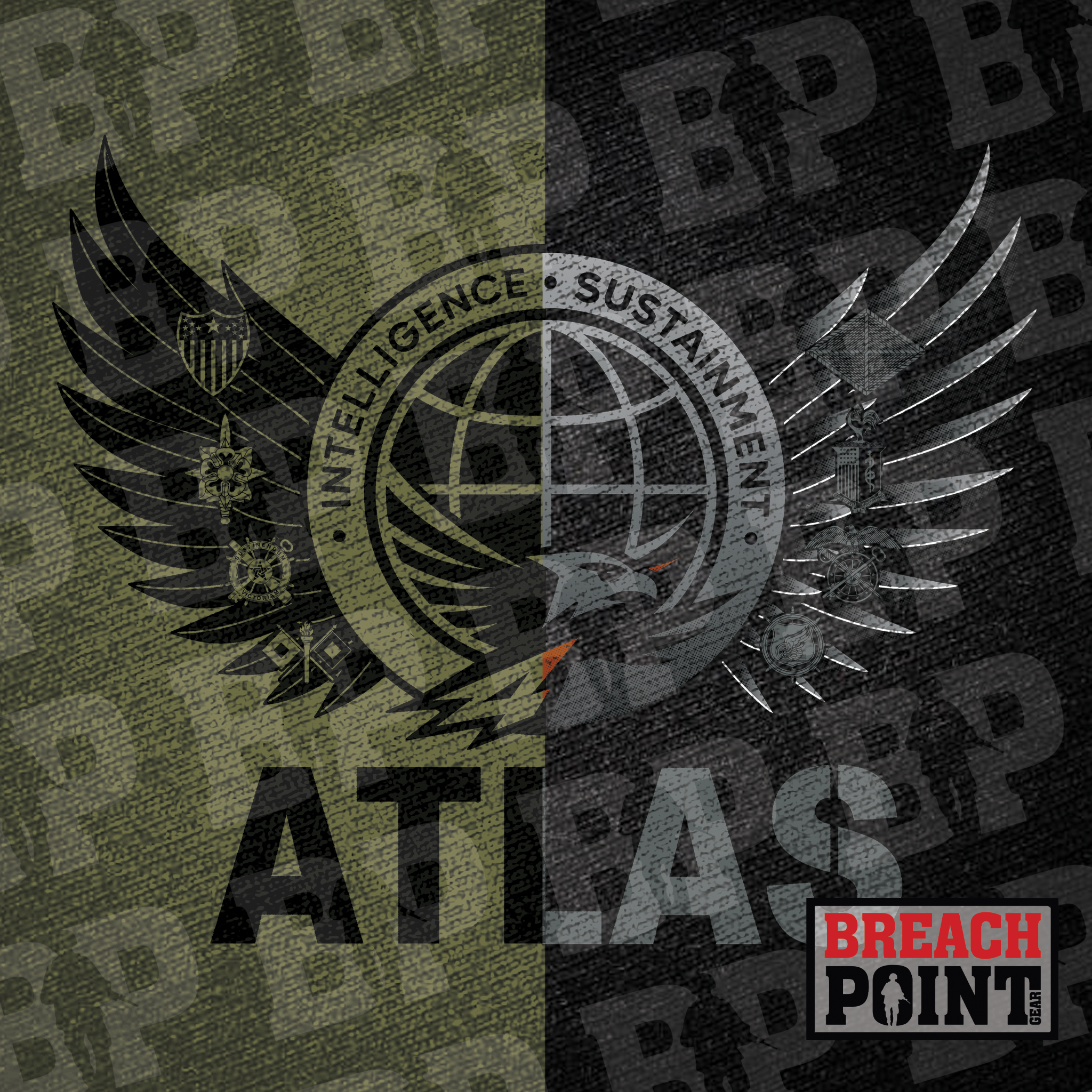 "ATLAS" I&S/Headquarters and Headquarters Battalion, 101st Airborne Division - Hoodie (B86-1)