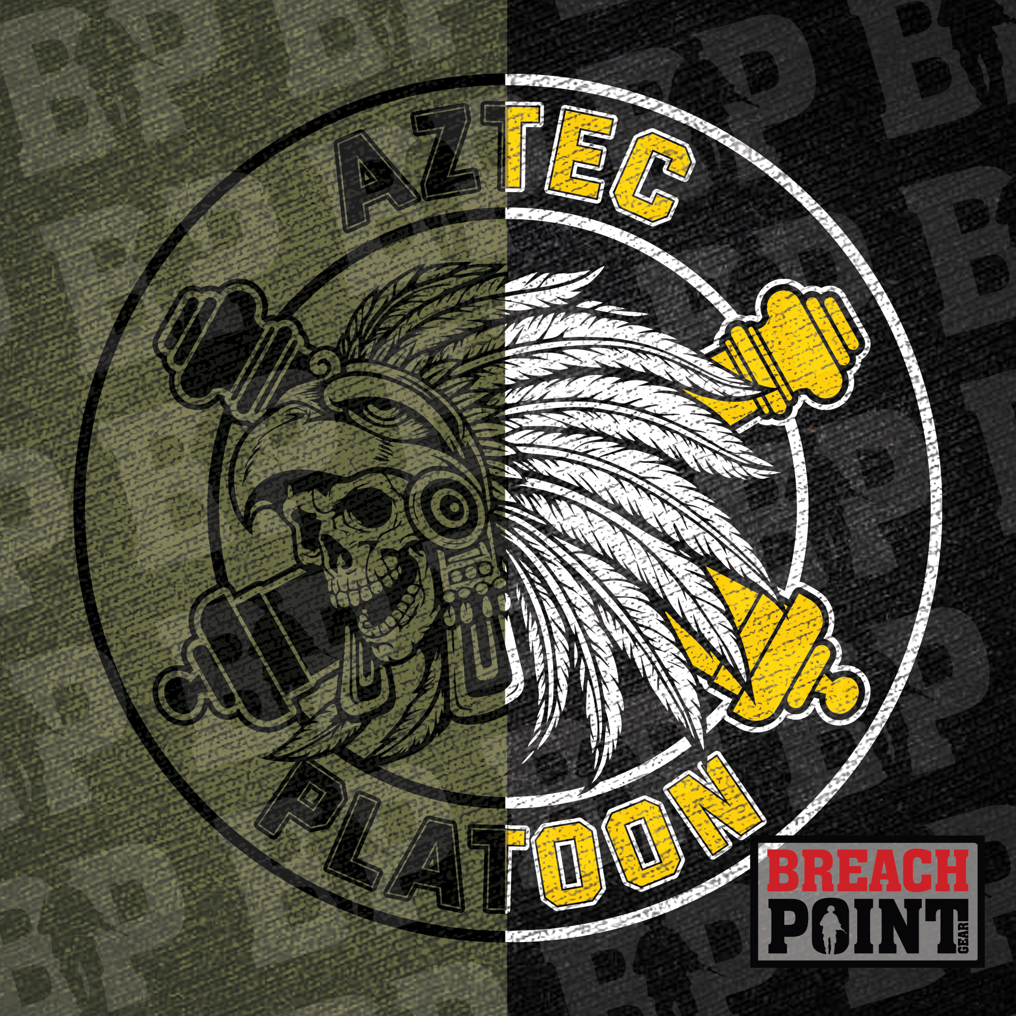 "AZTEC" 1/A/1-7th Field Artillery Regiment - Hoodie (B158)