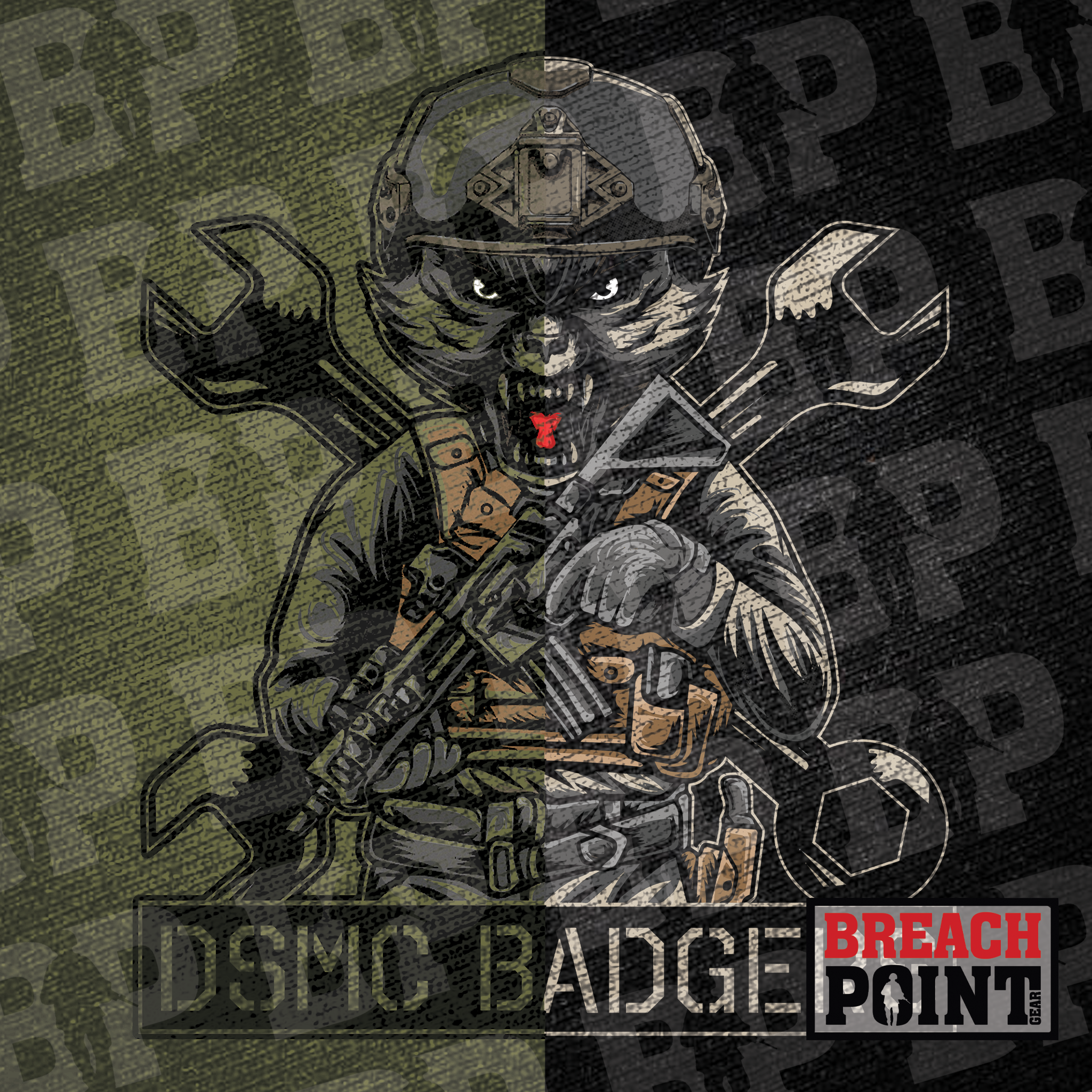 "BADGERS" DSMC/101st Division Sustainment Troops Battalion - T-Shirt (B148)