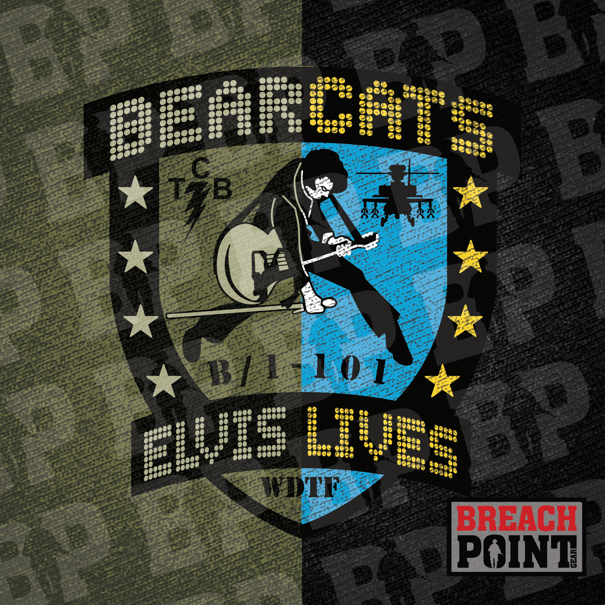 "BEARCATS" B/1-101st Combat Aviation Brigade - Military Tee (B128-8)