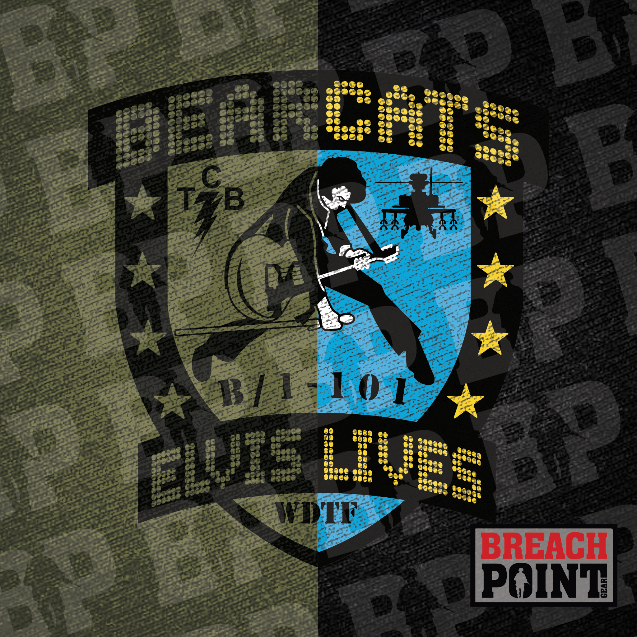 "BEARCATS" B/1-101st Combat Aviation Brigade - Sweatshirt (B128-1)