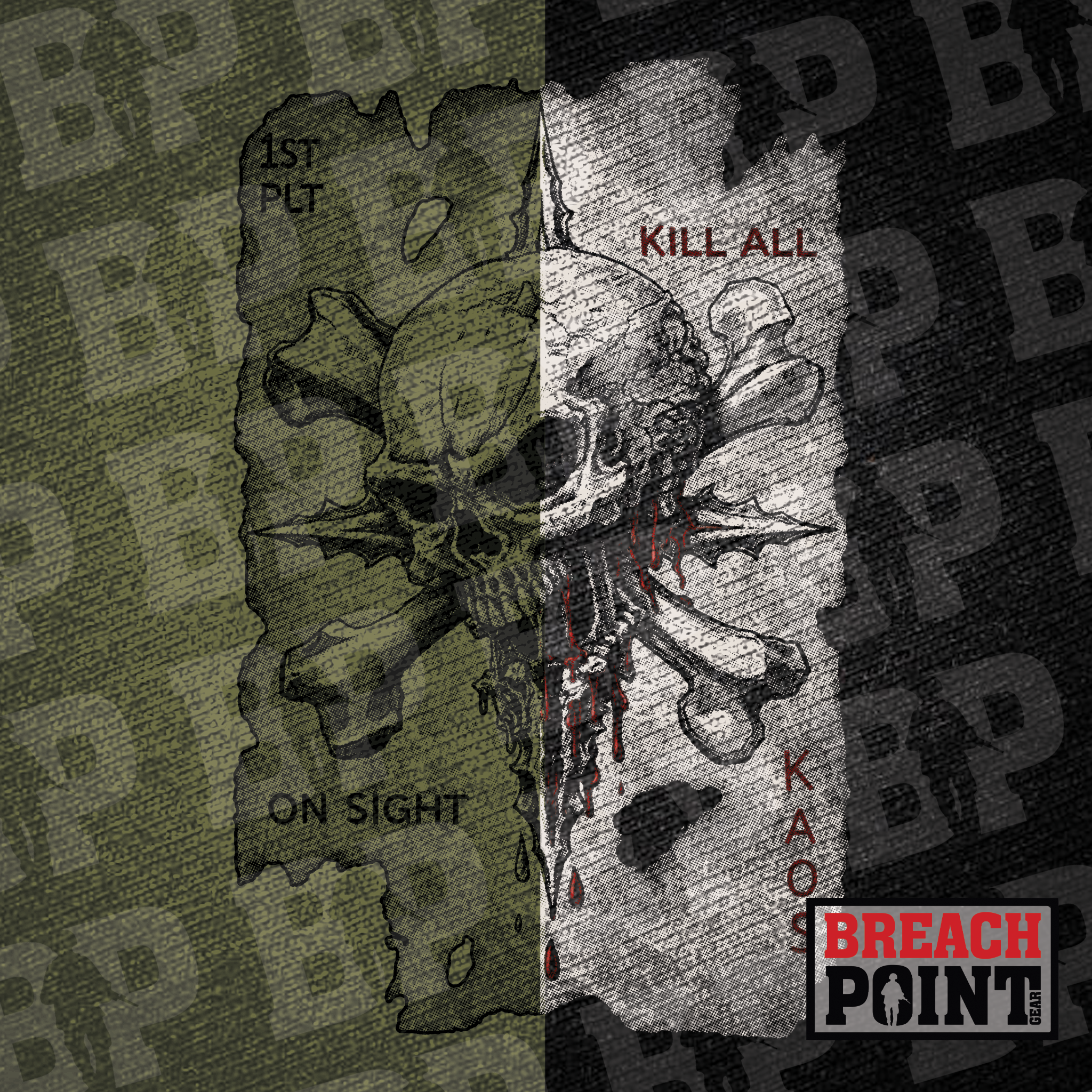 "KAOS" 1/A/2-327th Infantry Regiment - Military Tee (B101-1)