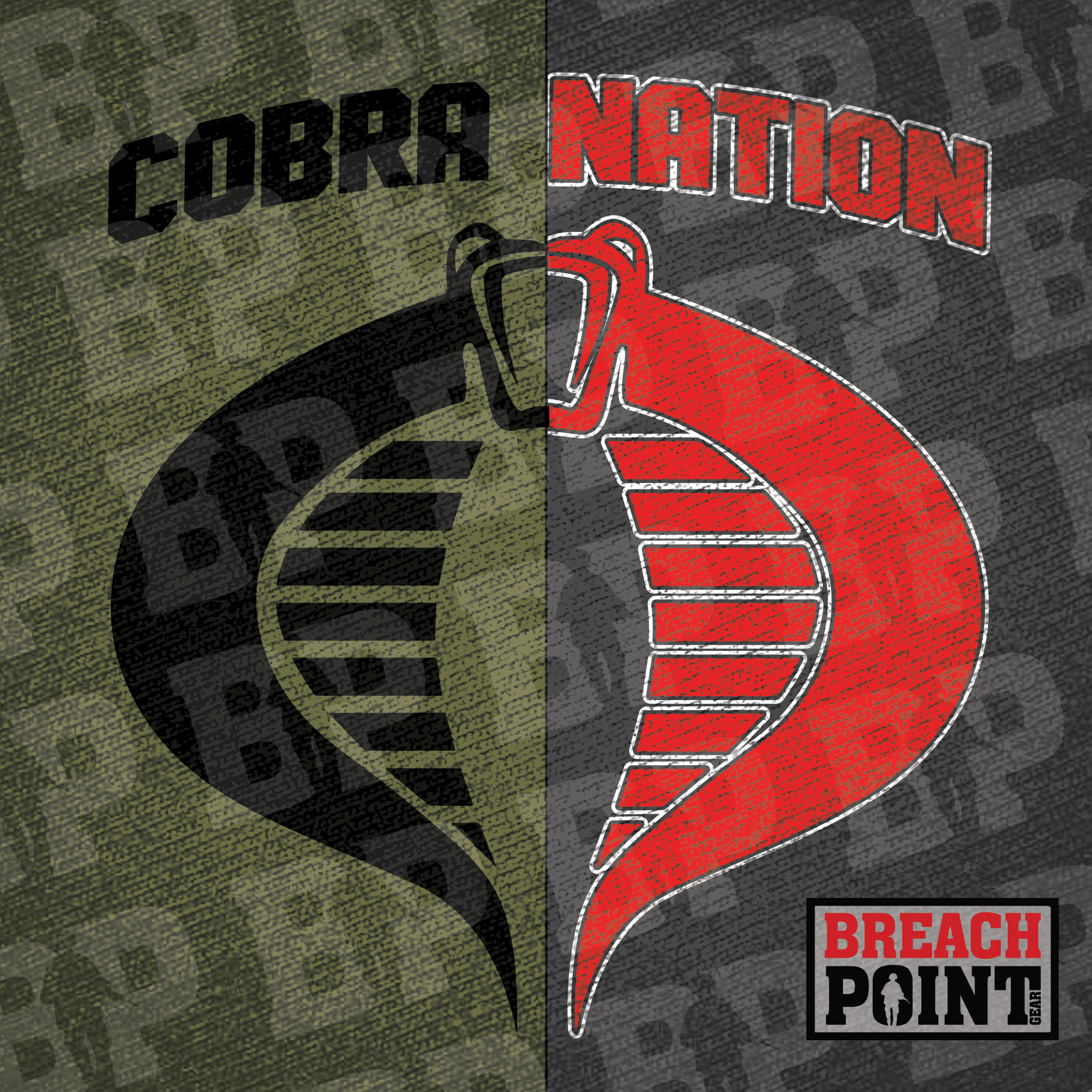 "COBRA NATION" C/1-502nd Infantry Regiment - T-Shirt (B134-1)