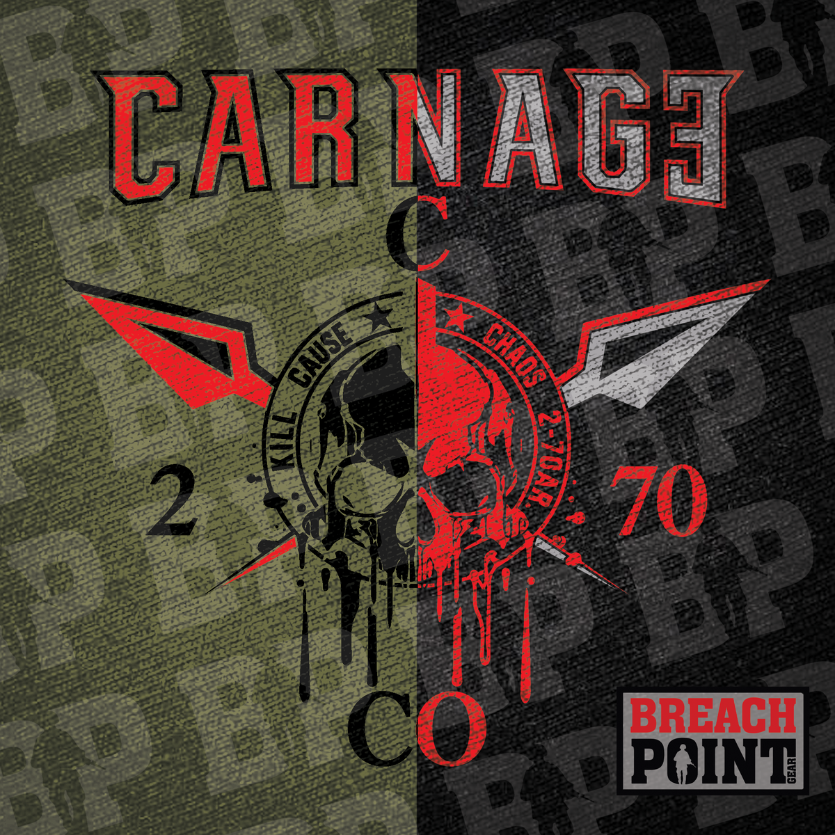 "CARNAGE" C/2-70th Armored Regiment - Sweatshirt (B170-1)