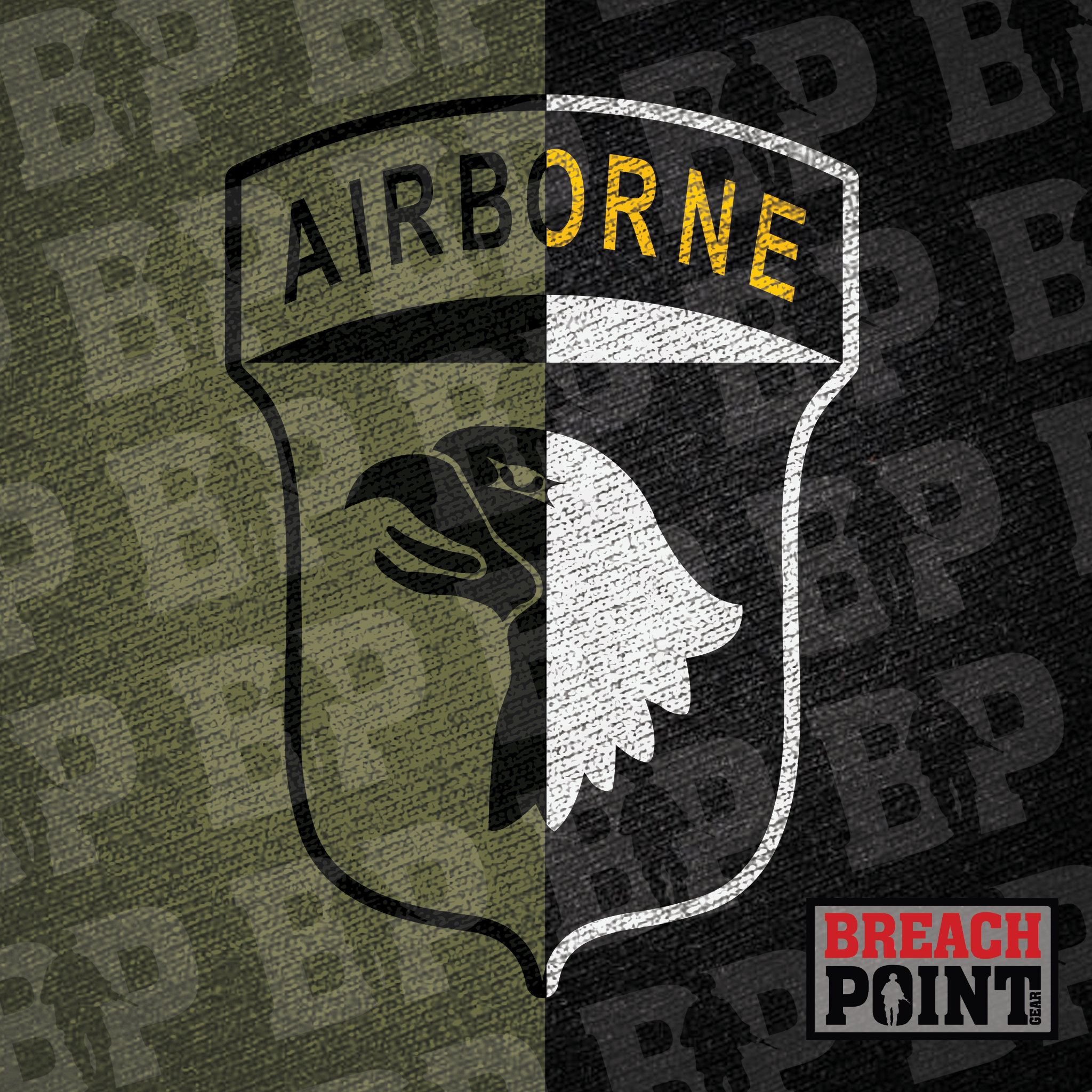 "EYES OF THE EAGLE G2/101 Airborne Division, Headquarters and Headquarters Battalion - T-Shirt (B143)