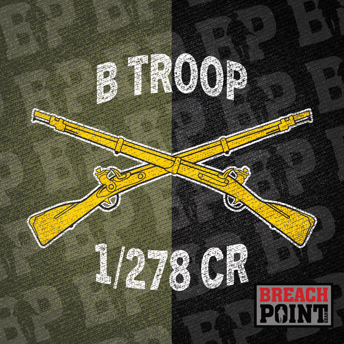 "BUSHMASTER" B/1-278th Cavalry Regiment - Military Tee (B176-3)