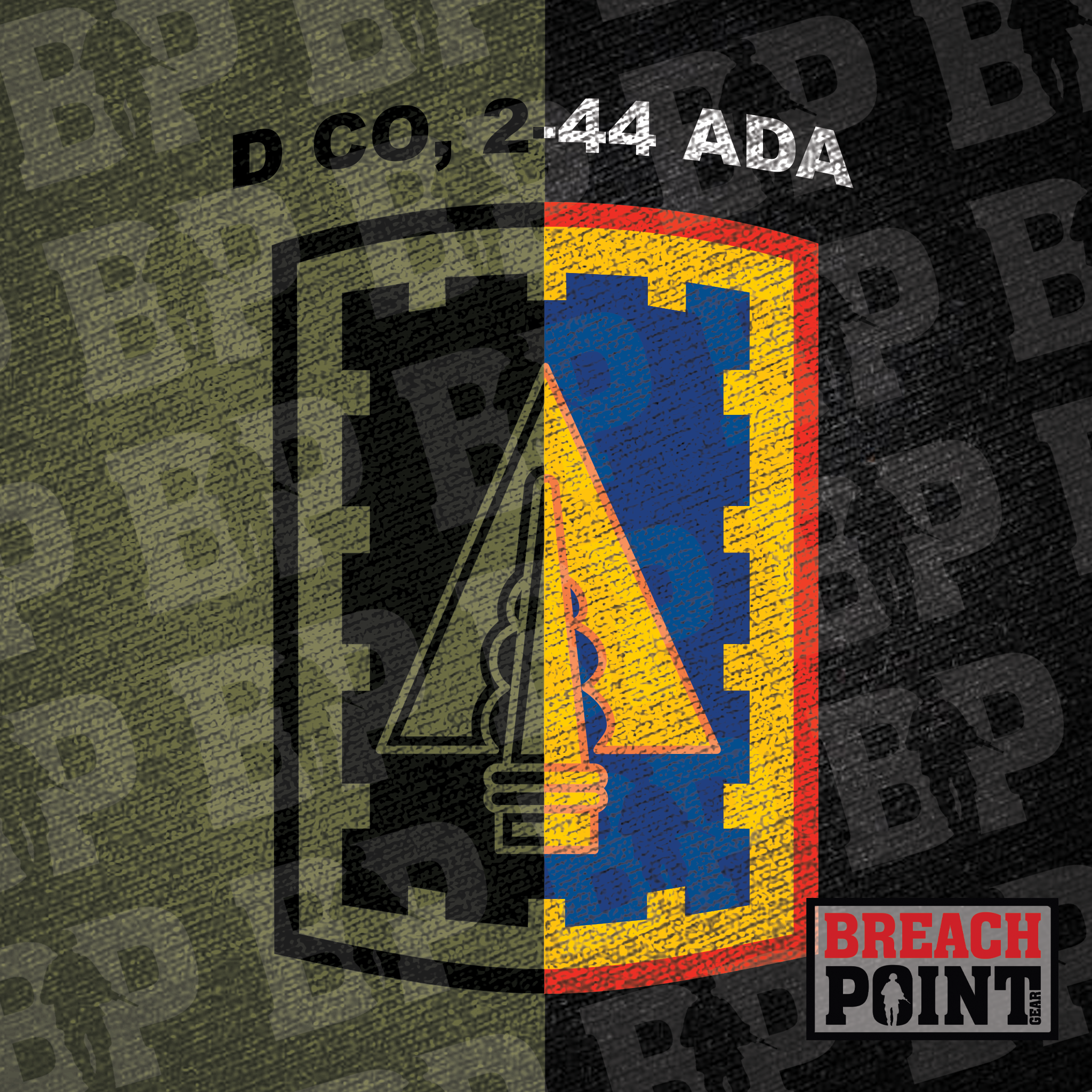 "DESPERADOS" D/2-44th Air Defense Artillery Regiment - Military Tee (B131)