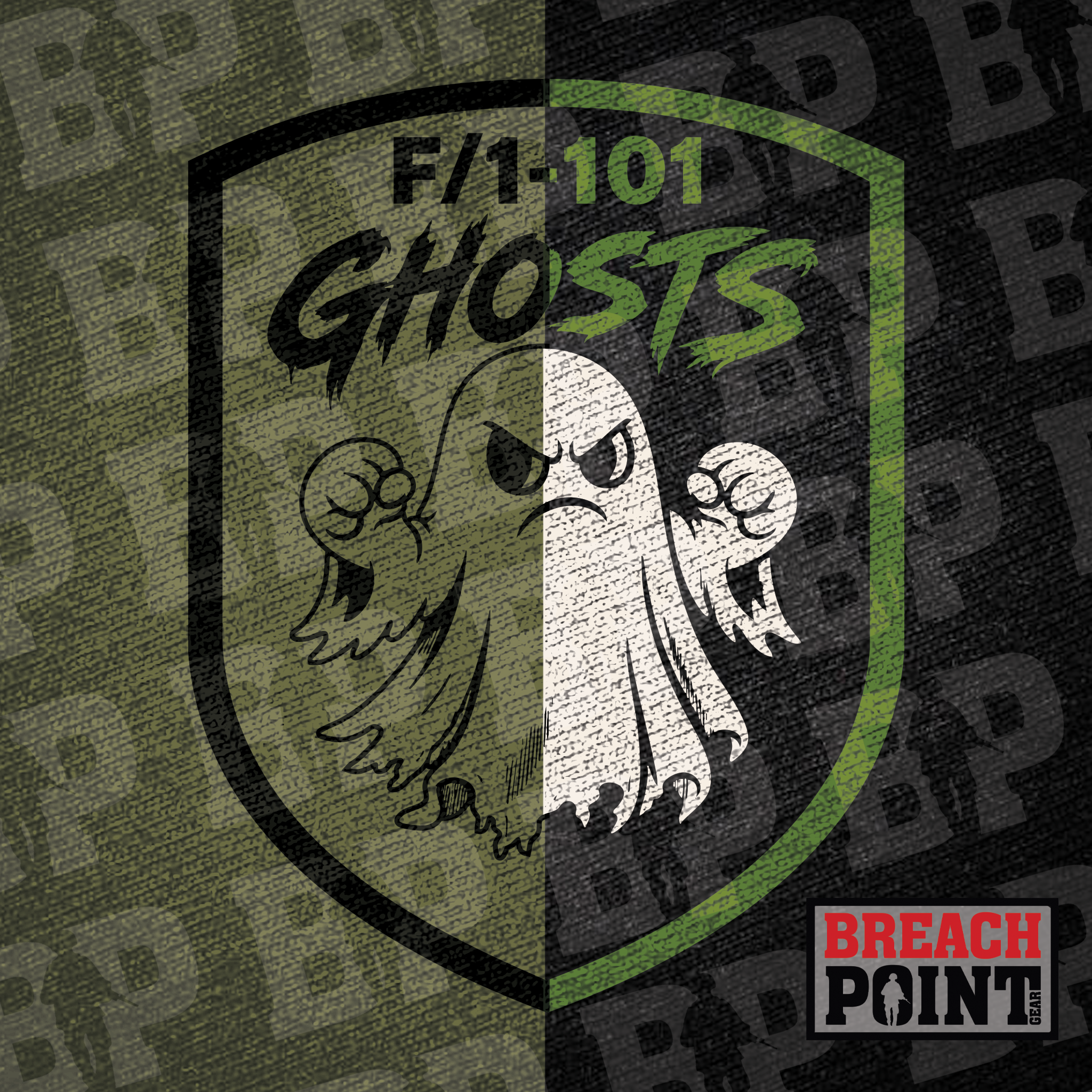 "GHOSTS" F/1-101st Combat Aviation Battalion - Military Tee (B138-2)