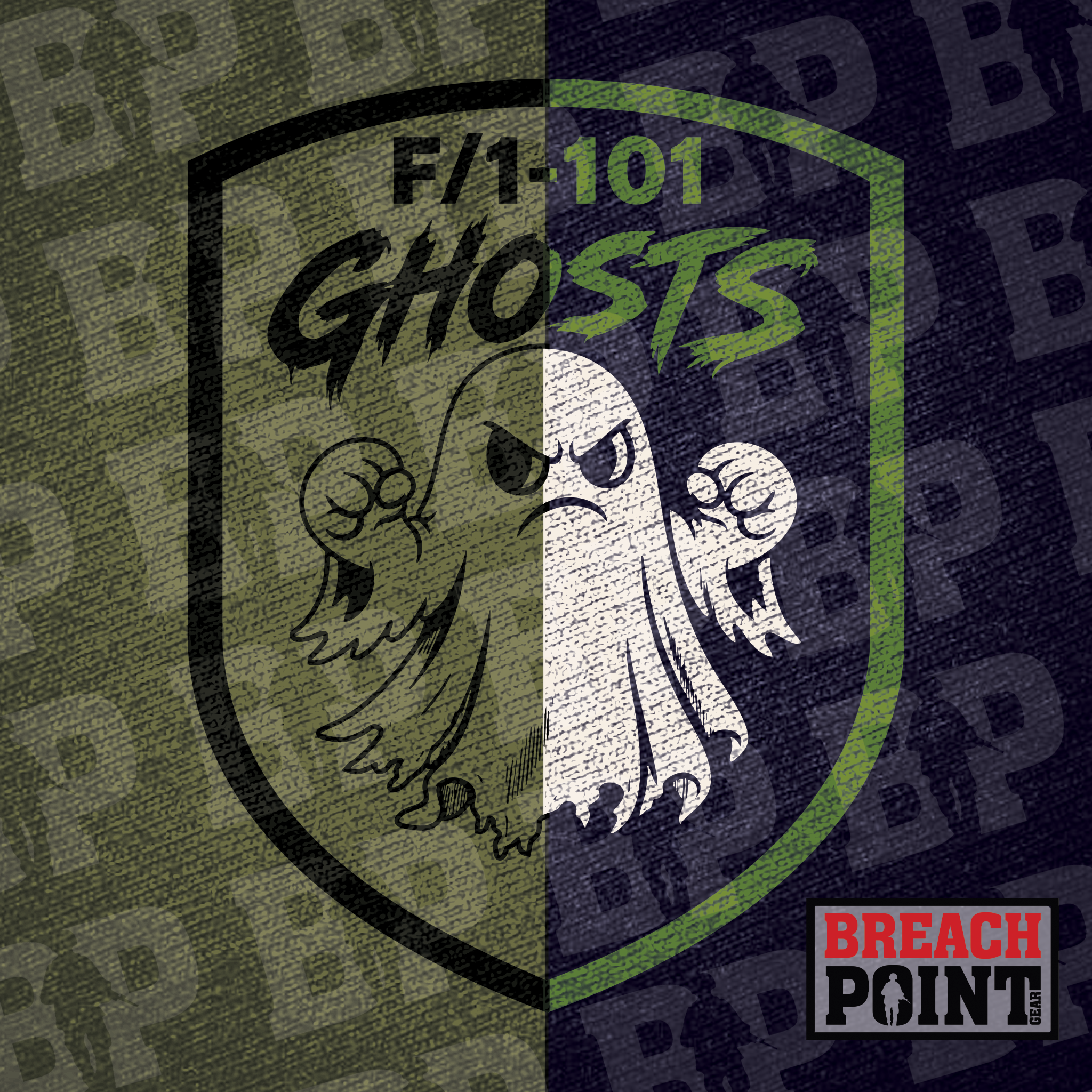 "GHOSTS" F/1-101st Combat Aviation Battalion - Military Tee (B138-1)