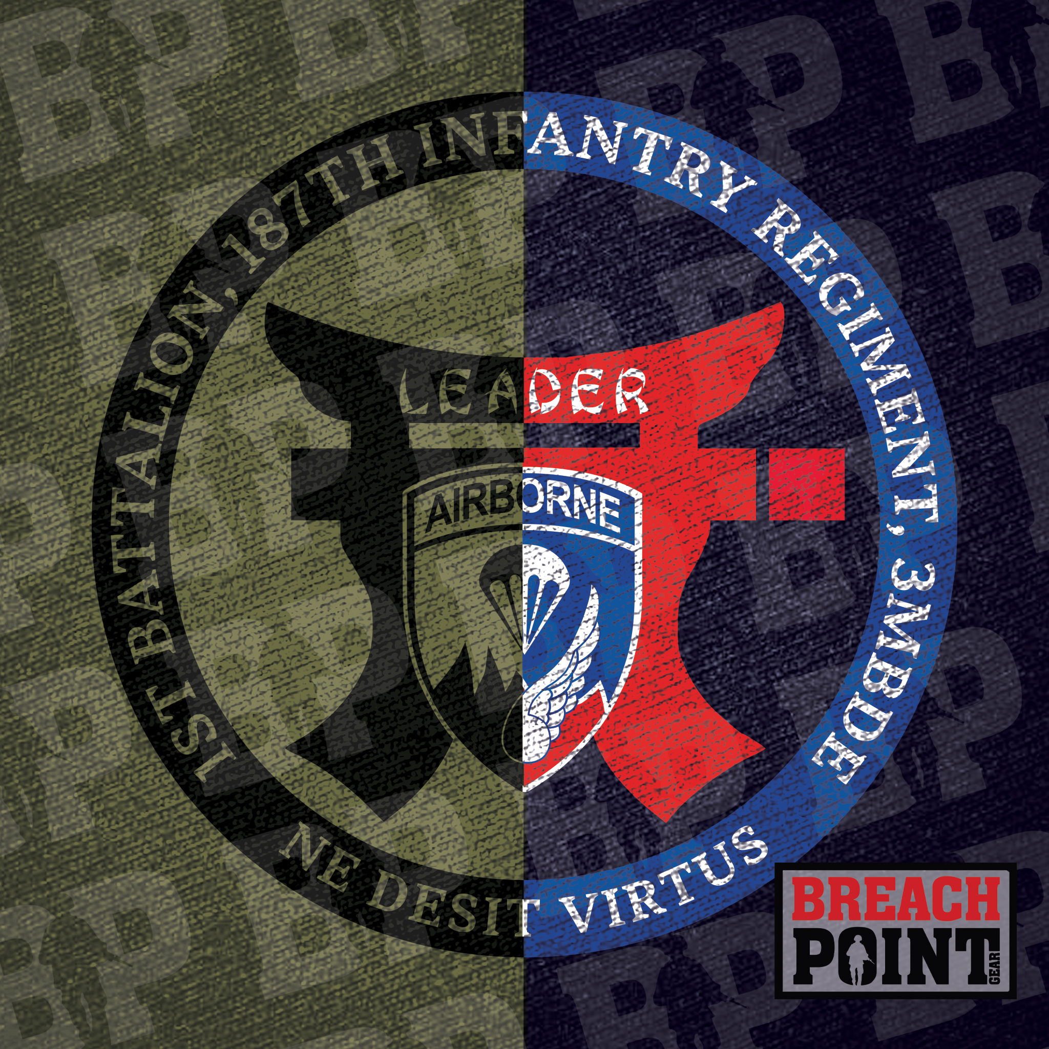 "LEADER" 1-187th Infantry Regiment - Hoodie (A36-3)