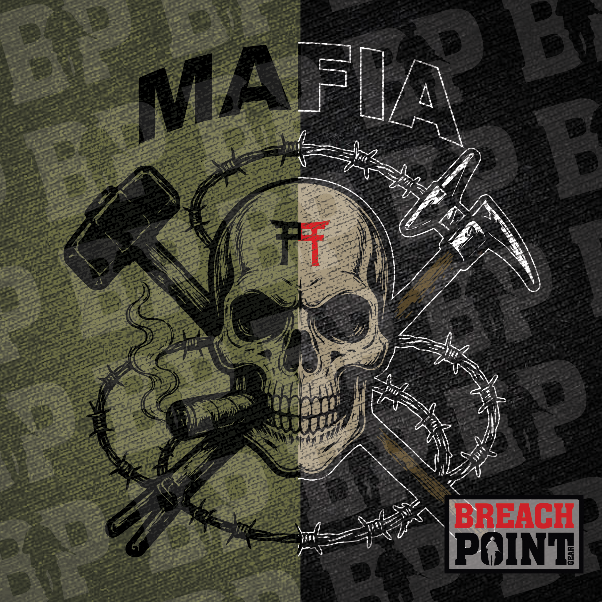 "MAFIA" 3/C CEC-I/326th Division Engineer Battalion - Military Tee (B160-1)