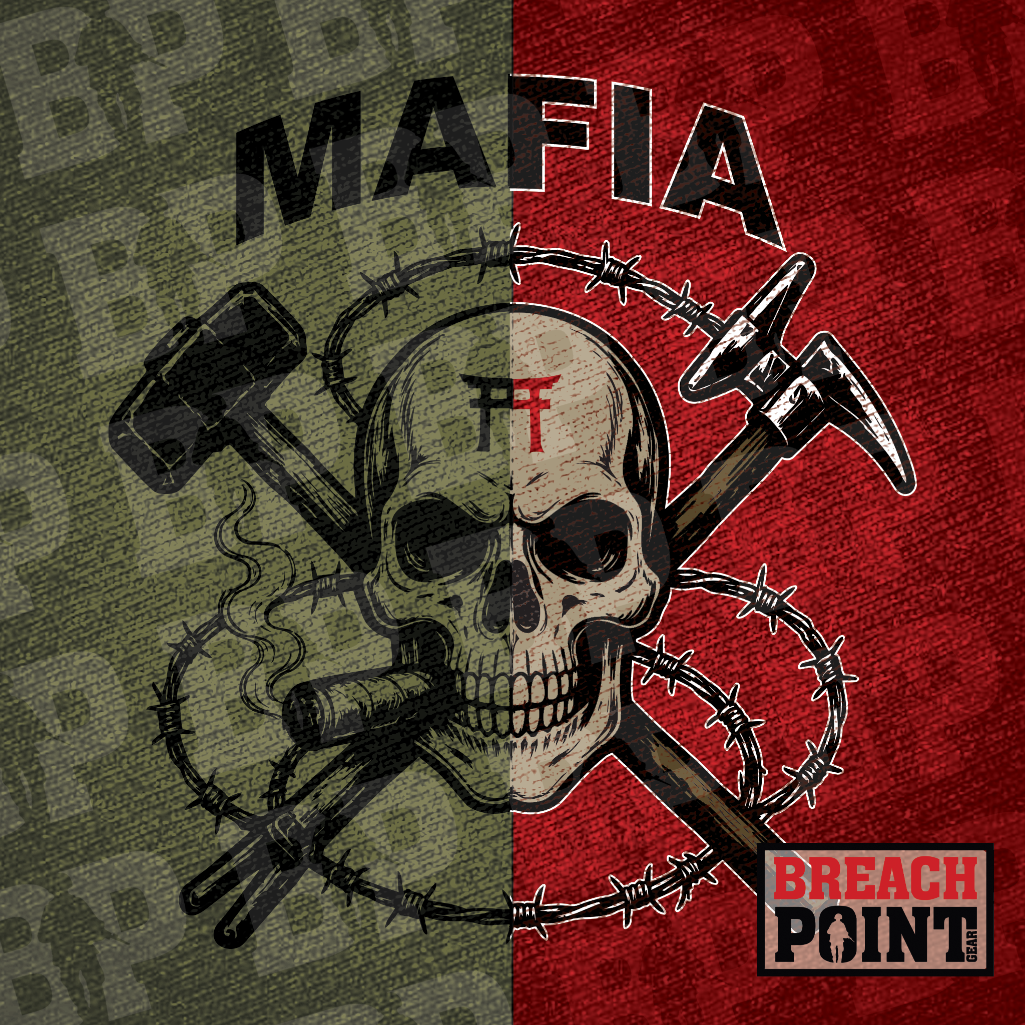 "MAFIA" 3/C CEC-I/326th Division Engineer Battalion - T-Shirt (B160-2)