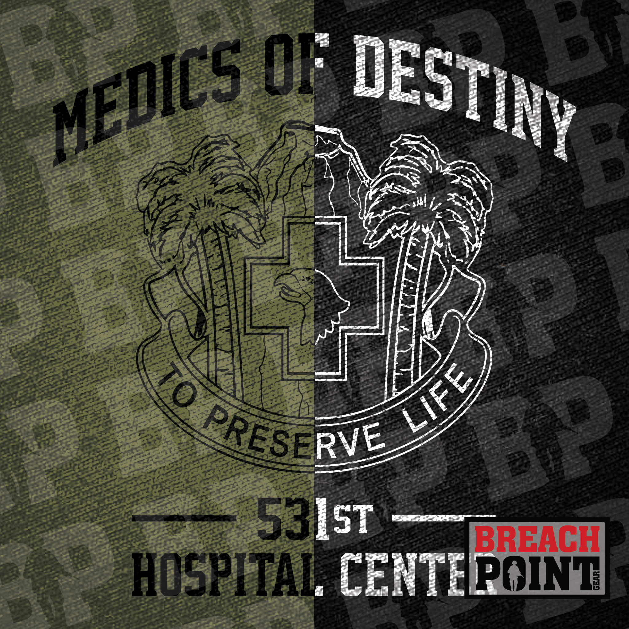 "MEDICS OF DESTINY" 531st Hospital Center - Hoodie (B97-2)