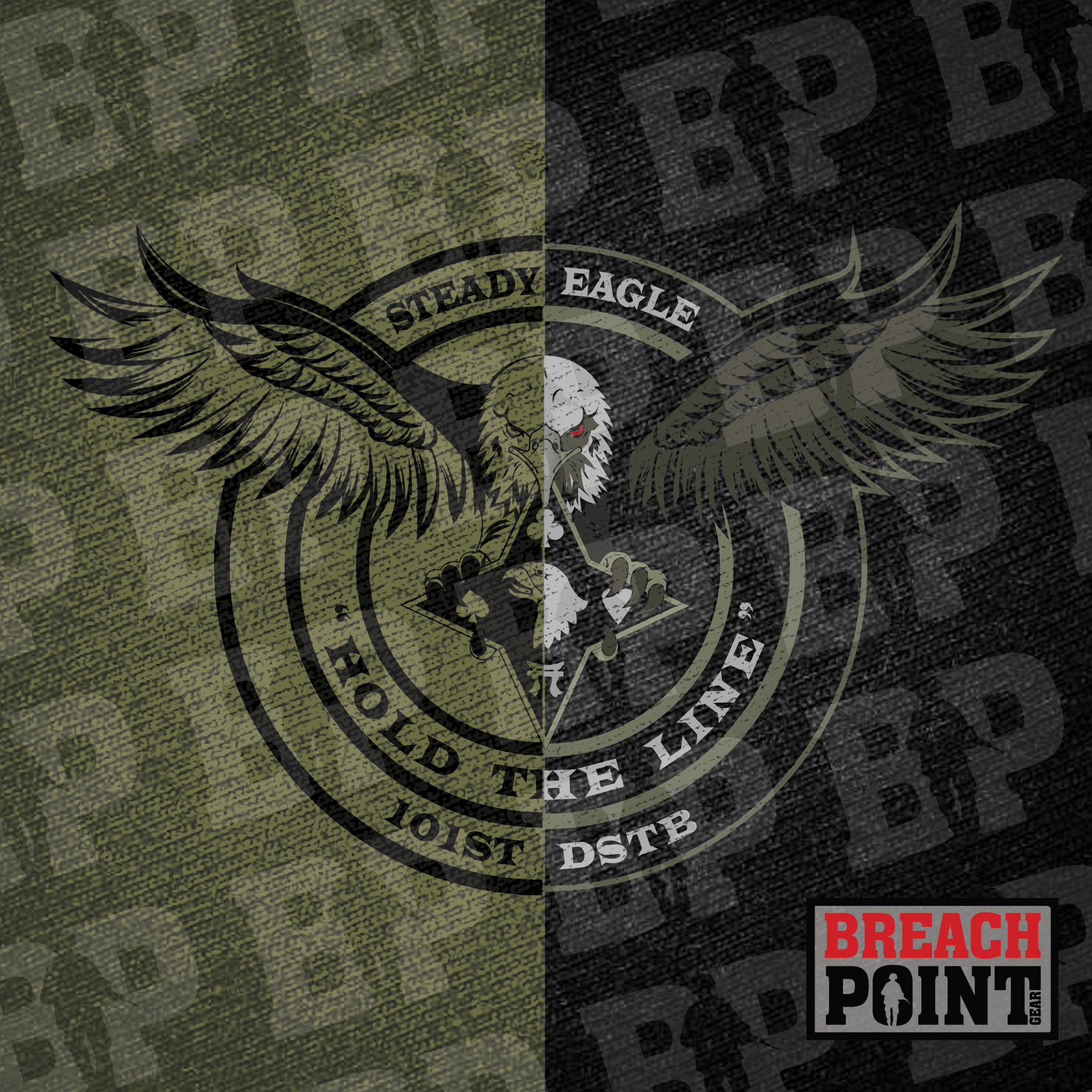 "STEADY EAGLE" 101st Division Sustainment Troops Battalion - T-Shirt (A20-2)