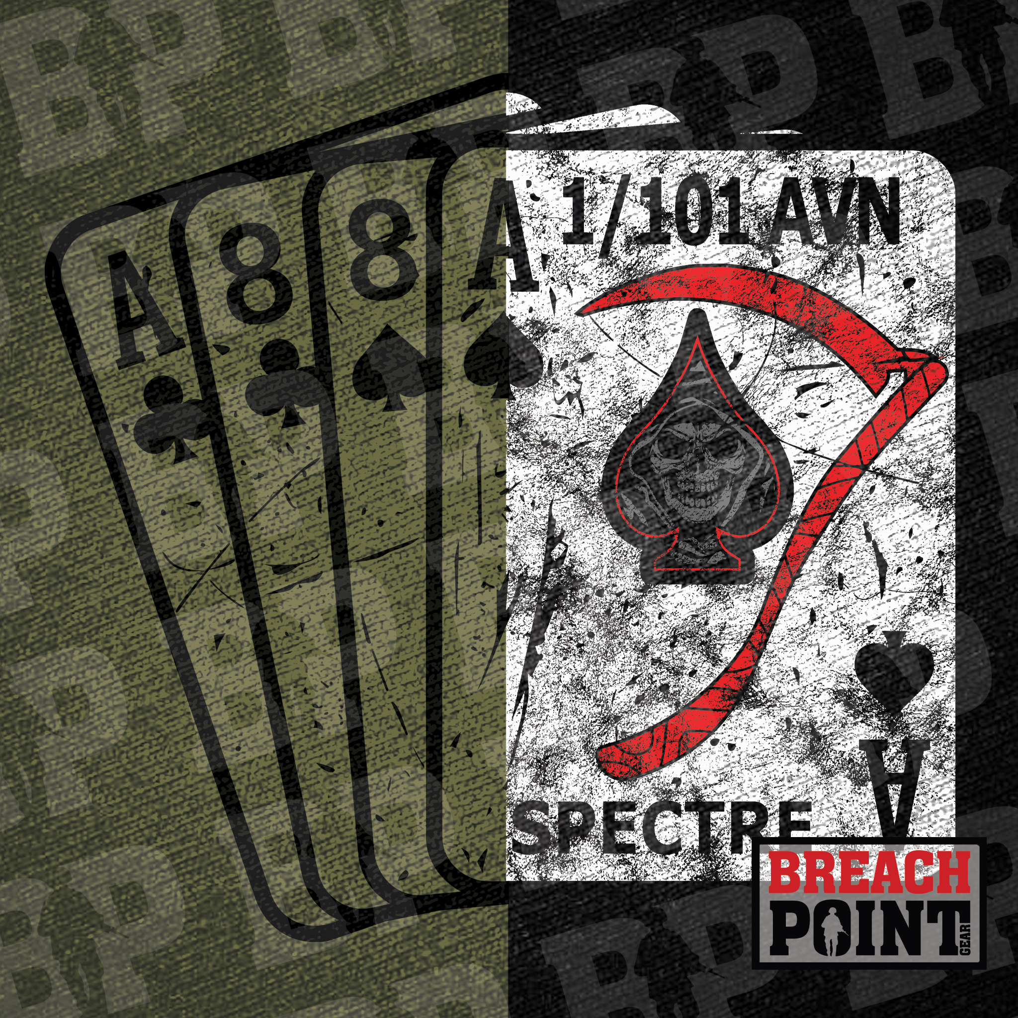 "SPECTRES" A/1-101st Combat Aviation Battalion - T-Shirt (B137-2)